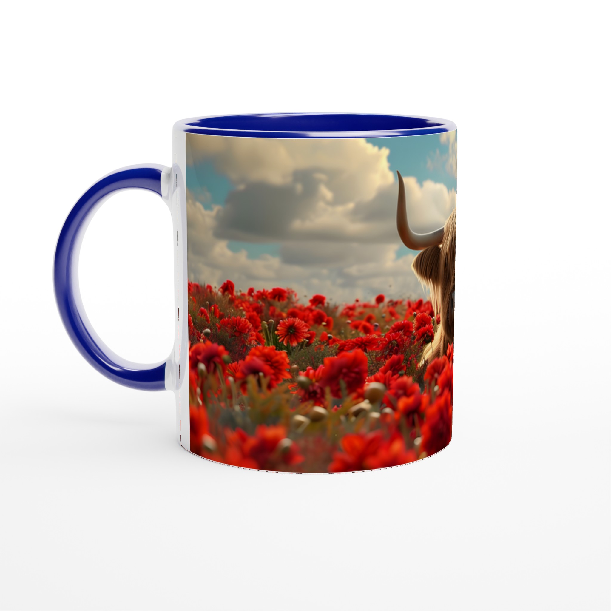 Highland Ko Mug – Charmig Illustration i Röd Vallmoäng – Välj bland 7 Färgstarka Muggar 2 cc44edf6-8bce-4107-a3fa-1889d0f8ff22