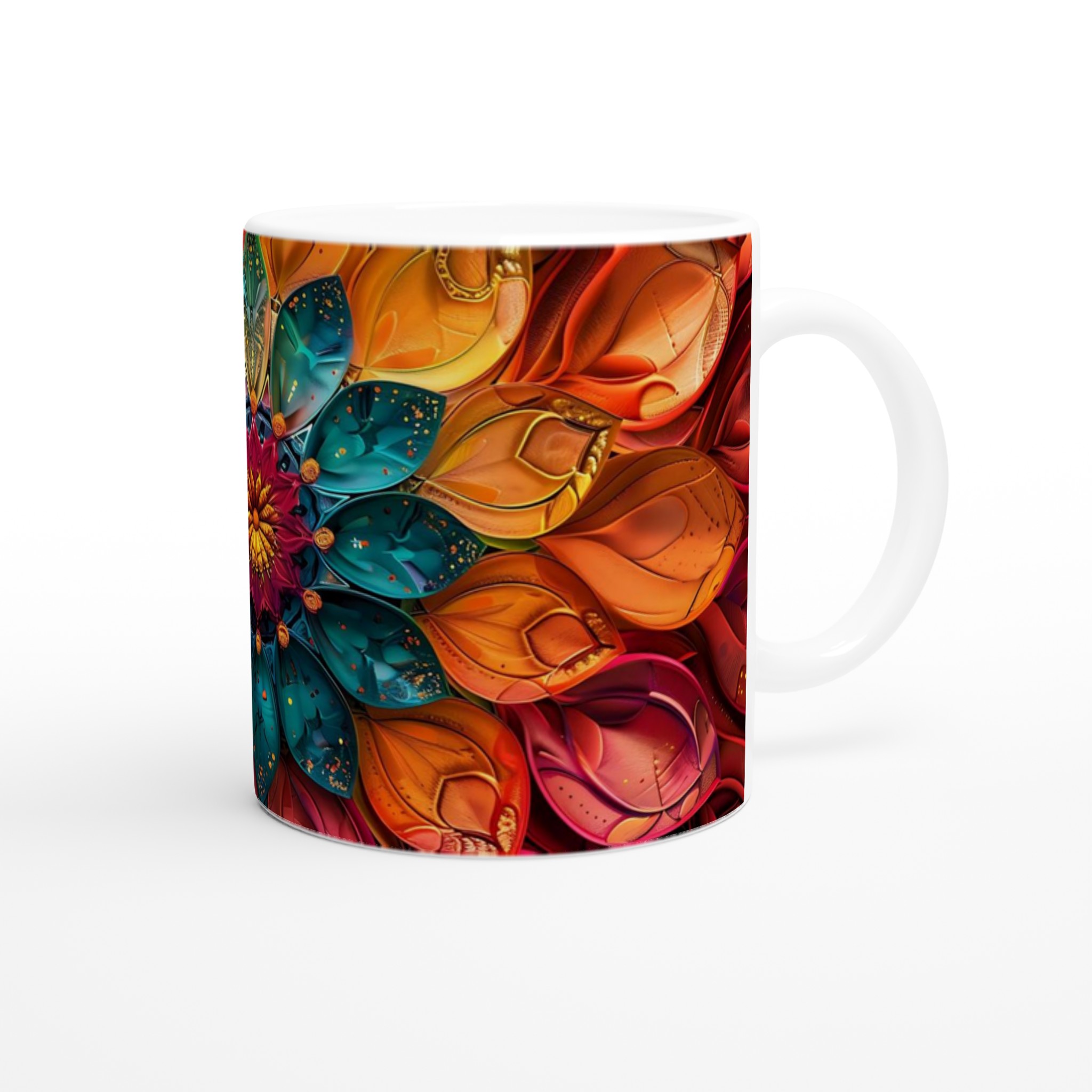 Mångfärgad Lotusmugg – Strålande 11oz Keramisk Mugg för Konstälskaren i Sju Levande Färger 9 cc45597f-192d-46f5-9c57-6a4925950feb