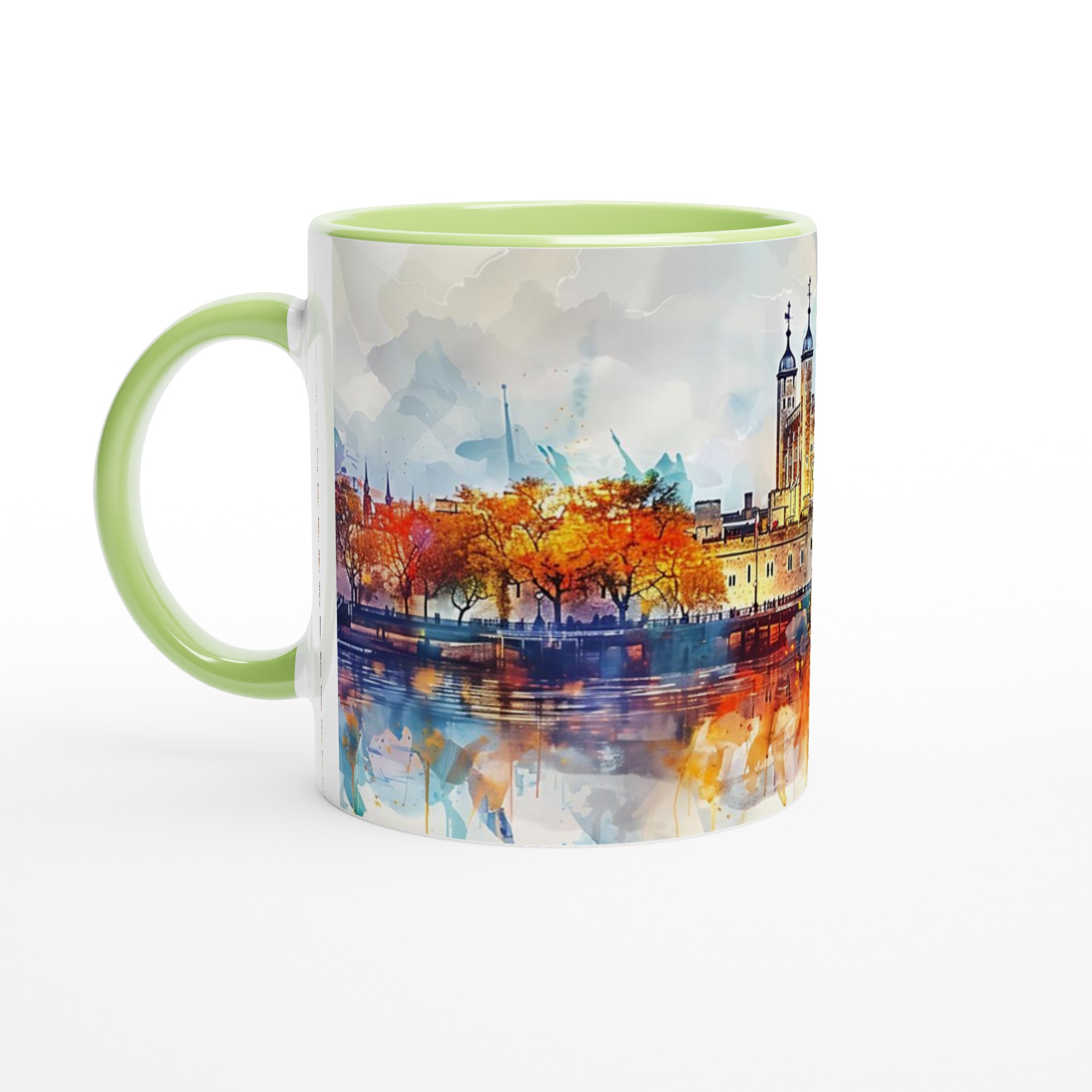 London Tower Akvarellmugg – Konstnärlig Charm i Din Hand, Välj Bland Flera Färger 7 cc4fdd43-ed49-4357-ab05-f1b4b07fb4e6