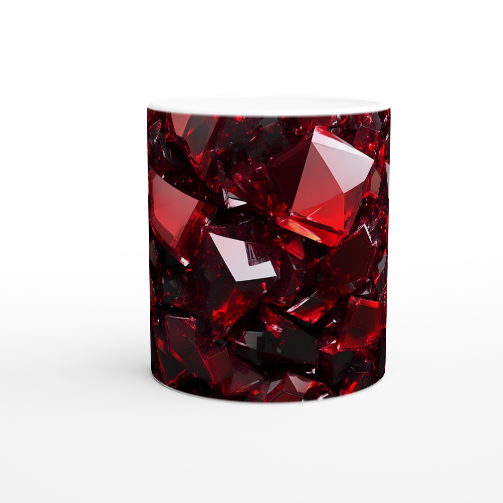 Rubinröd 11oz Keramisk Mugg – Geometrisk Kristall Design i Din Favoritfärg! 8 cc74cb45-d1d0-44b7-85c3-efa5b09b3837