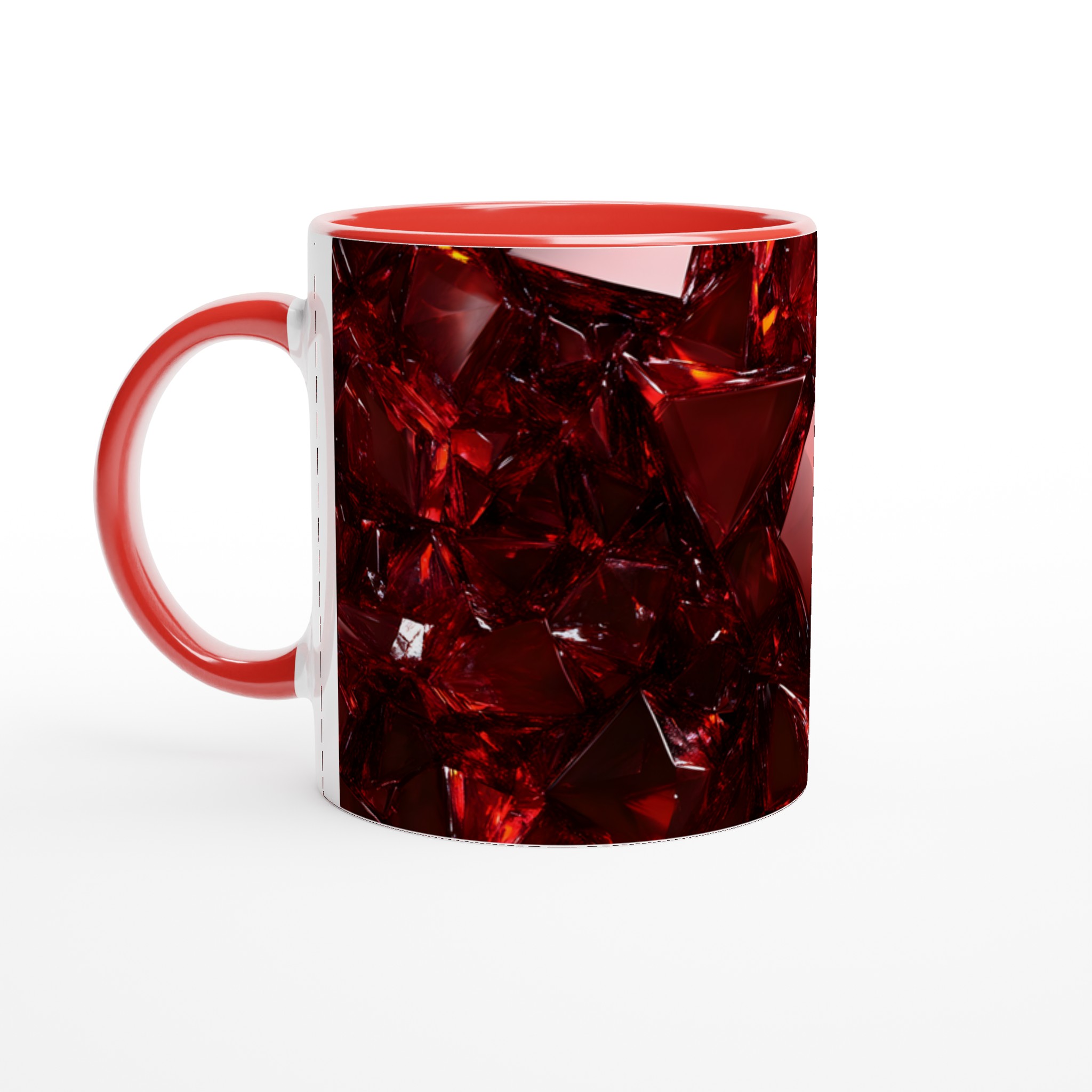 Rubinröd Fasetterad Keramikmugg – 11oz Lyxig Kaffemugg i Ditt Val av Färg 5 cc75e09a-5cd5-4ac4-ac7a-fcae1cbccbba