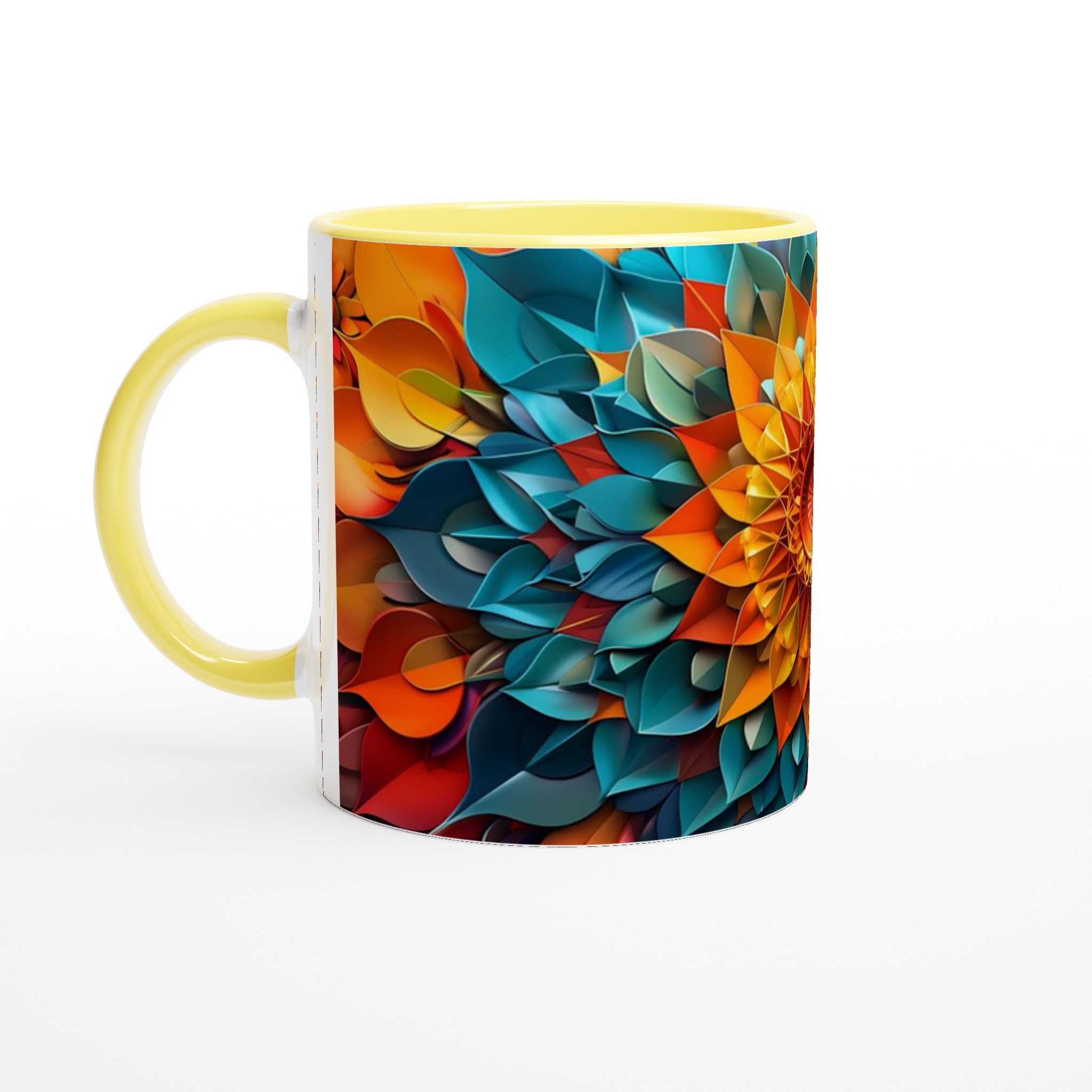 Abstrakt Mandala Keramikmugg - 11oz, Välj mellan 7 levande färger för din favoritmugg! 3 cc780ee4-c84d-445c-889b-c35dfd782d49