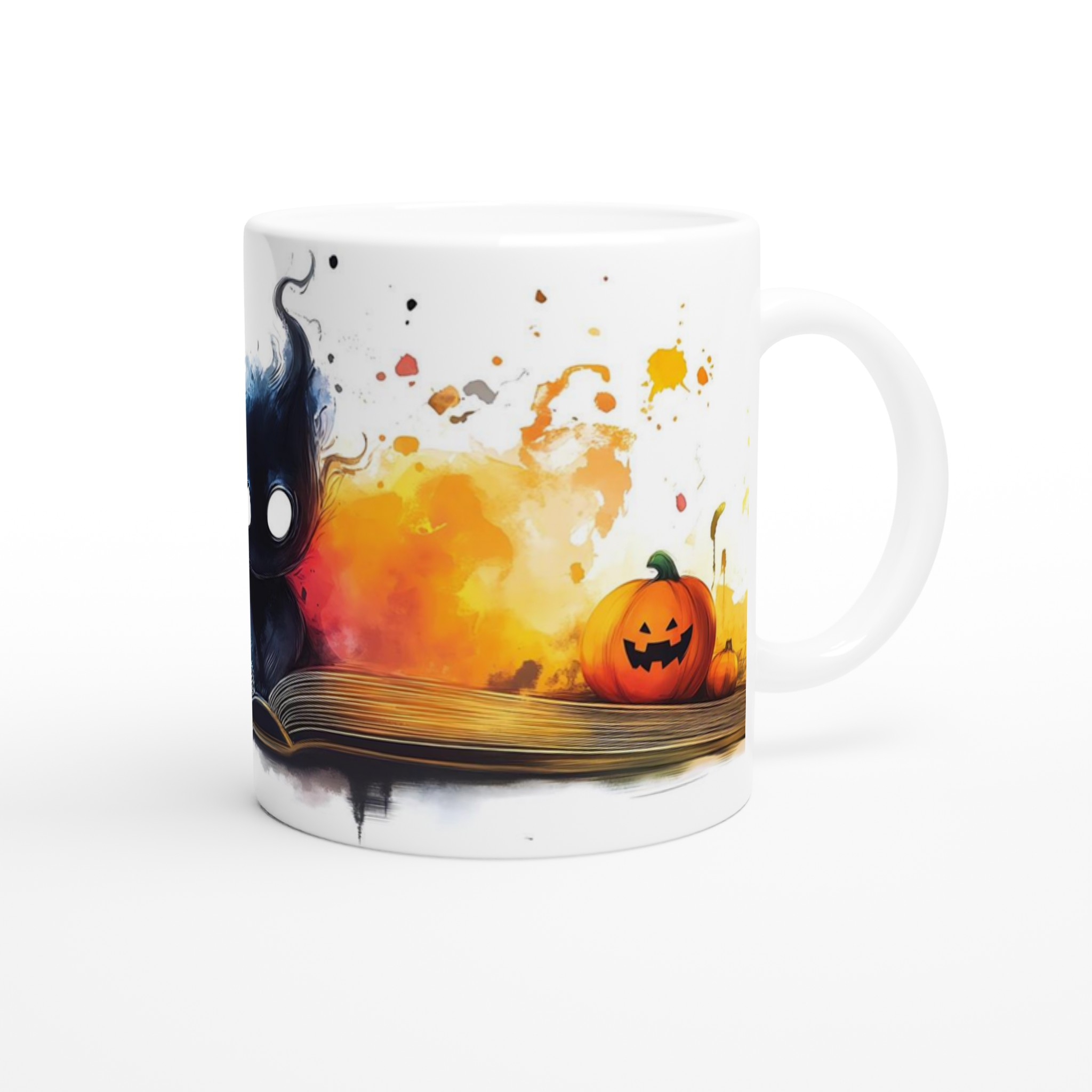 Magisk Halloween Mugg: Spöklik Varelse och Pumpor i Levande Akvarell – Välj Din Färg! 9 cc7e3e7a-d77c-4114-b509-341351691722