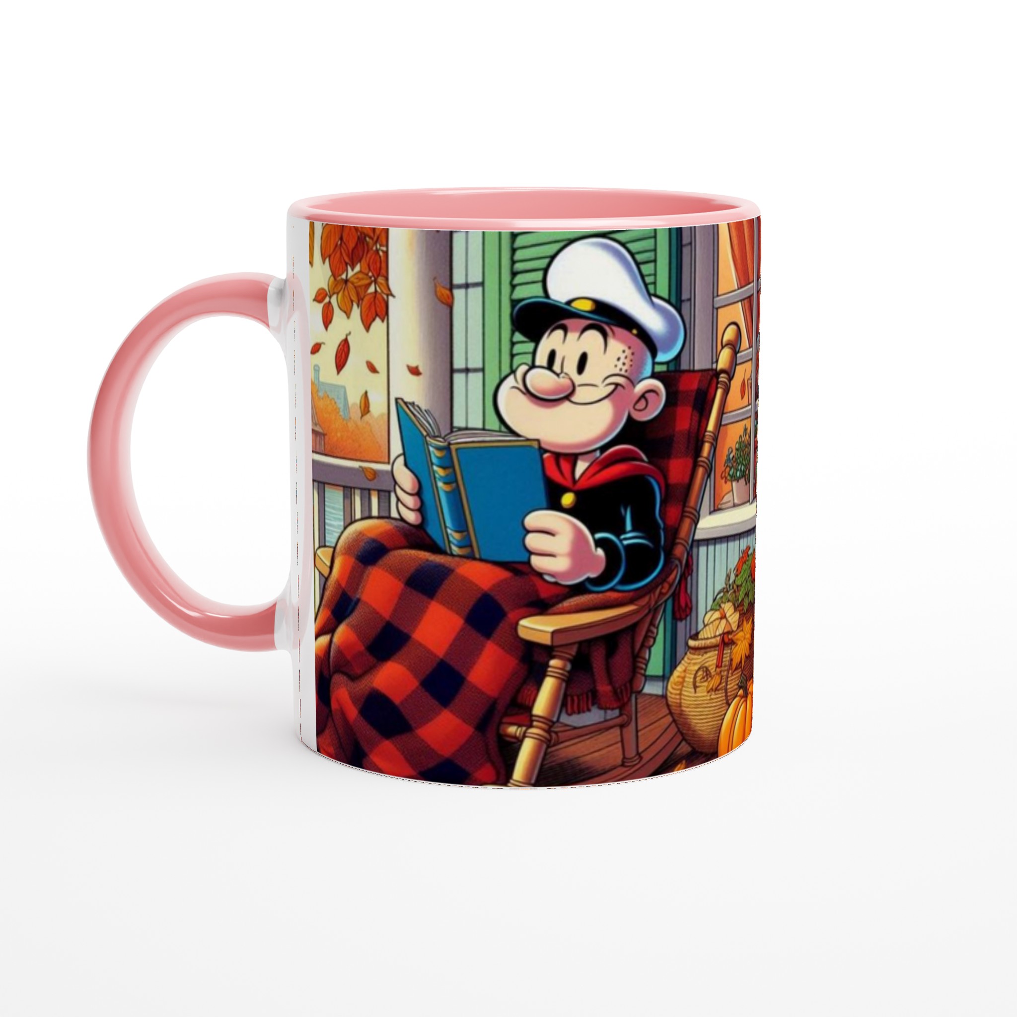 Vit 11oz keramisk mugg med höstinspirerat motiv i varma färger 6 cccc2658-0ef6-46d9-b014-725149ce3309