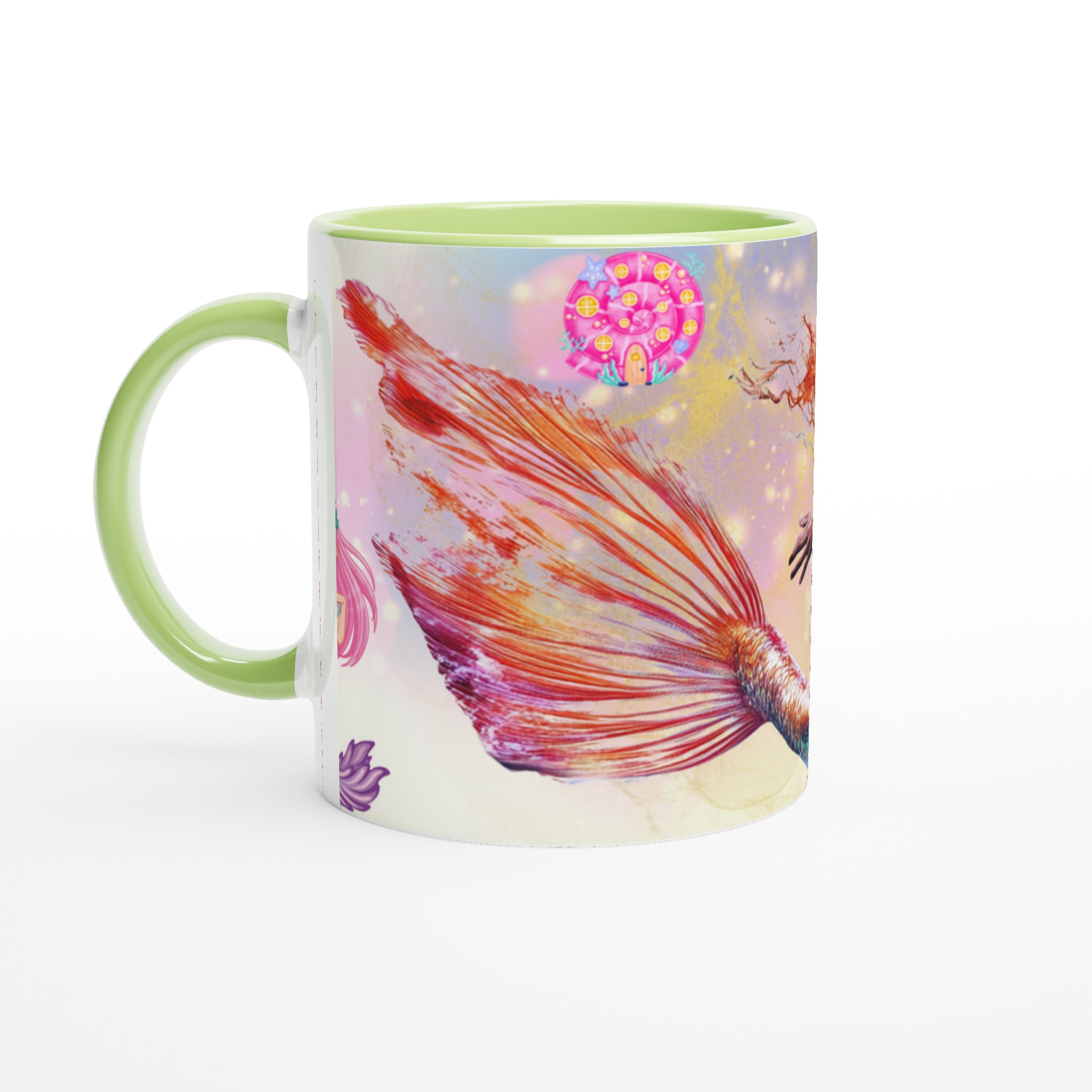 Vacker Keramikmugg med Sagolik Sjöjungfrustil i Flera Levande Färger – 11oz 7 ccd240f1-e6b5-4af6-9b96-838b64526a94