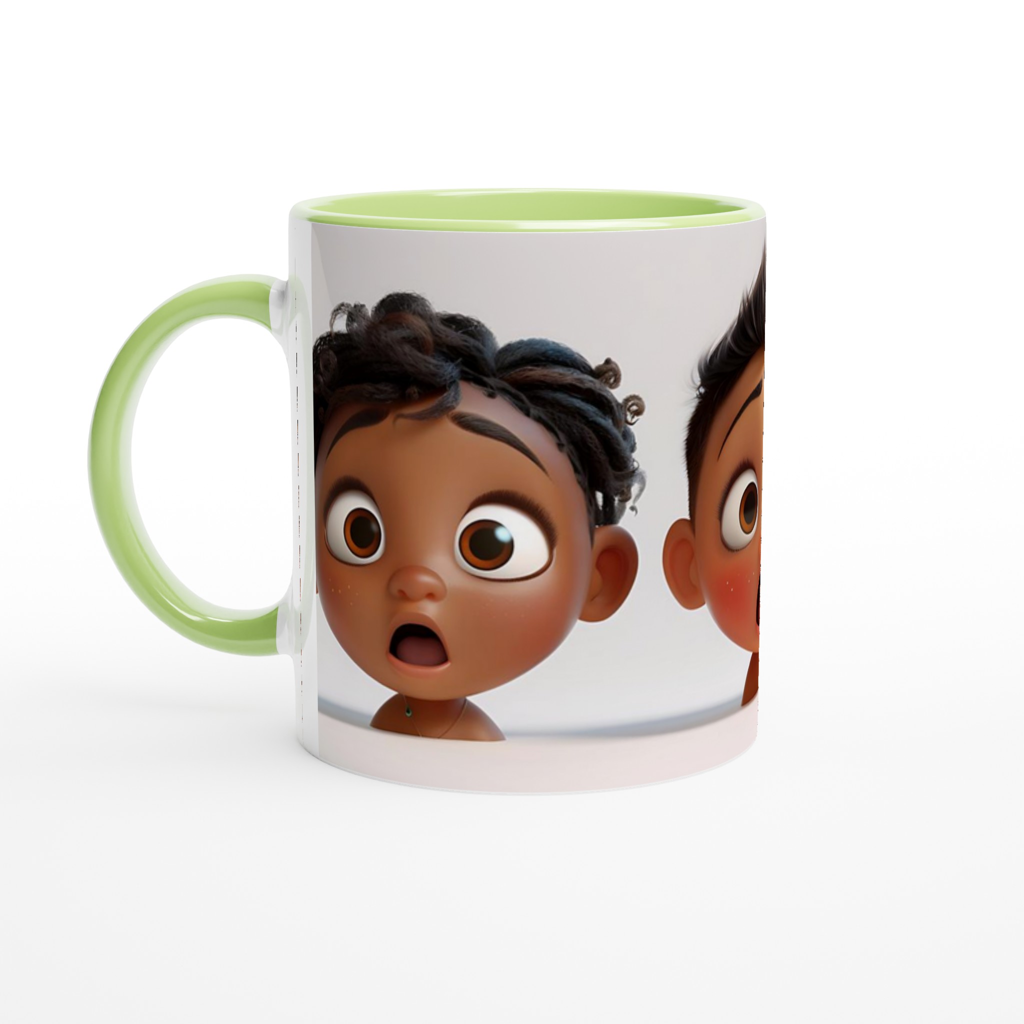 Förvånade Barn Keramisk Mugg - Rolig Kaffemugg med Söta Tecknade Ansikten i 7 Färger 7 cce192d1-ad0e-45dd-ac6b-88c5a5262171
