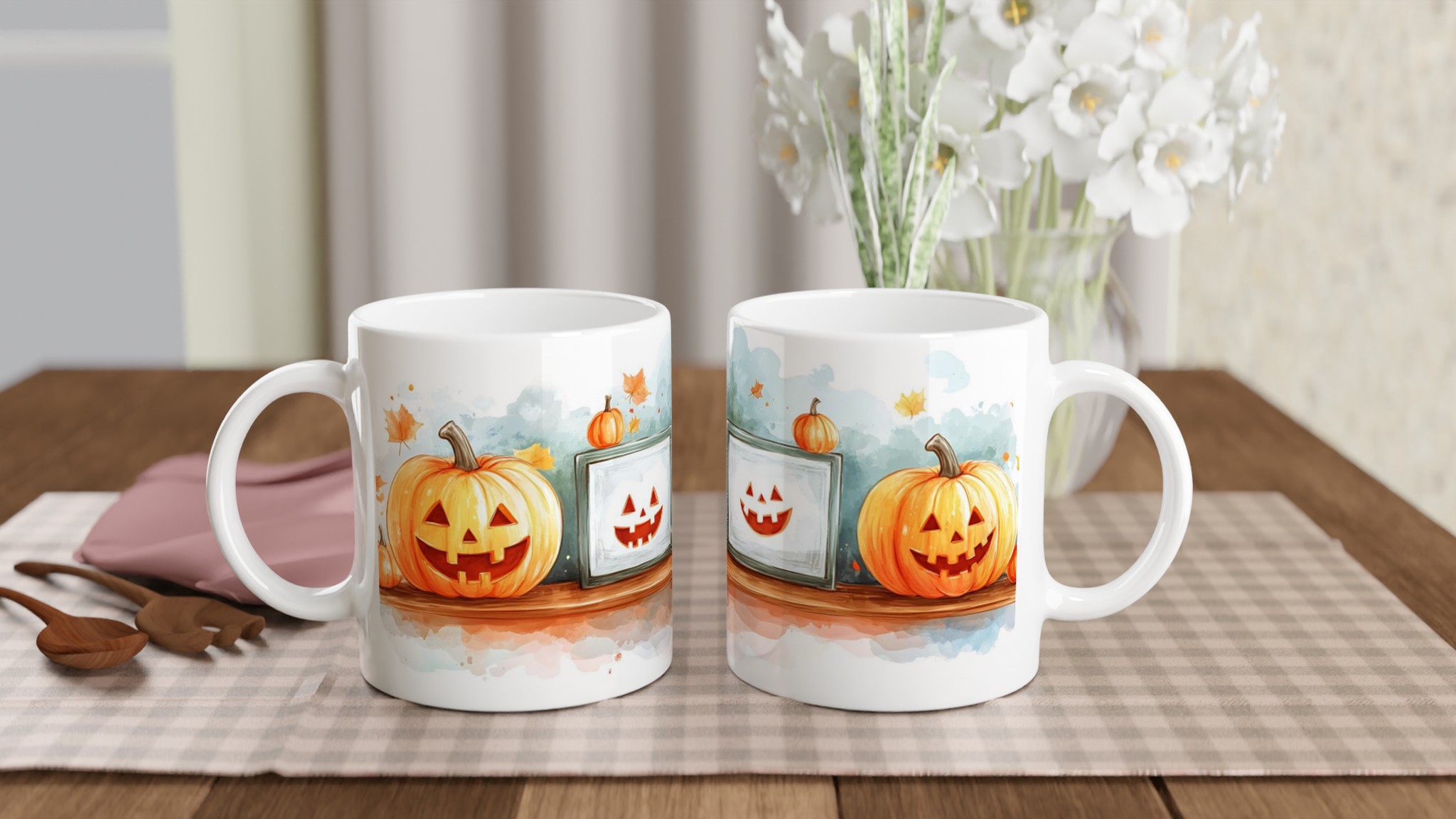 Glad pumpa 11oz keramikmugg – Perfekt för Halloween och mysiga höstdagar, välj din färg! 10 cce59a32-aa0e-49c3-ba07-d56020e3b64b