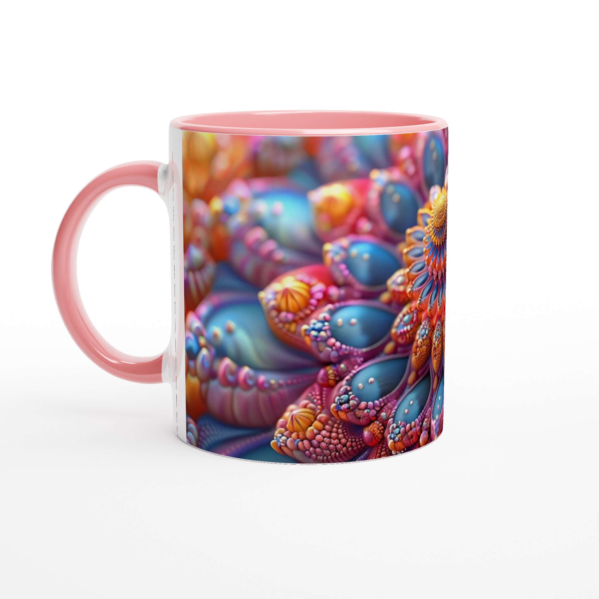 Abstrakt Fraktal Konst Mugg – 11 oz Keramikmugg i Levande Färger för Att Lyft Ditt Kaffestund 6 cceb7737-a22c-434c-85bd-d19131009683