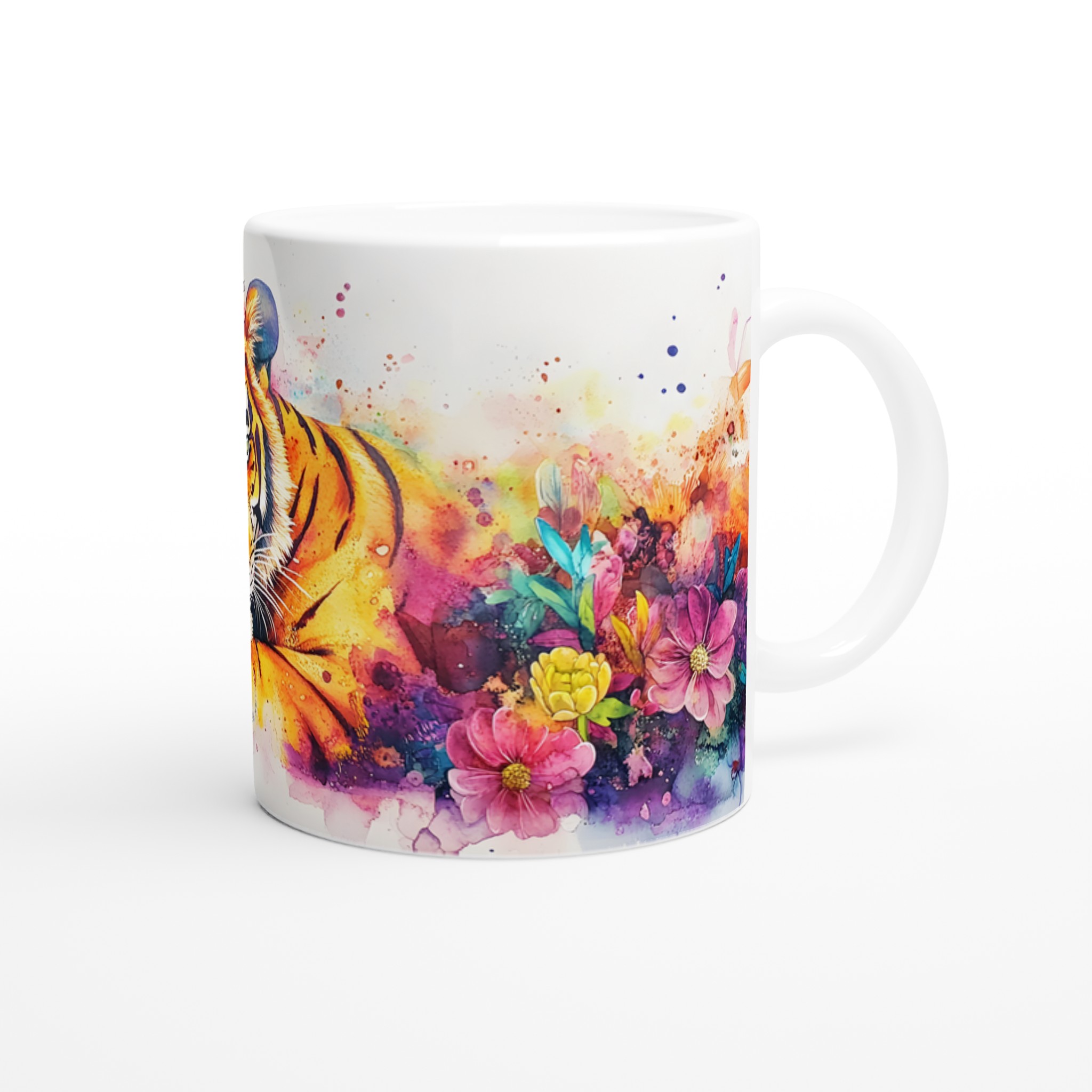 Mångfärgad Akvarell Tiger Mugg – Vibrerande Konst för Din Kaffestund, Välj Din Favoritfärg! 9 ccf3a298-4540-4a93-b522-4979bb5d11c5