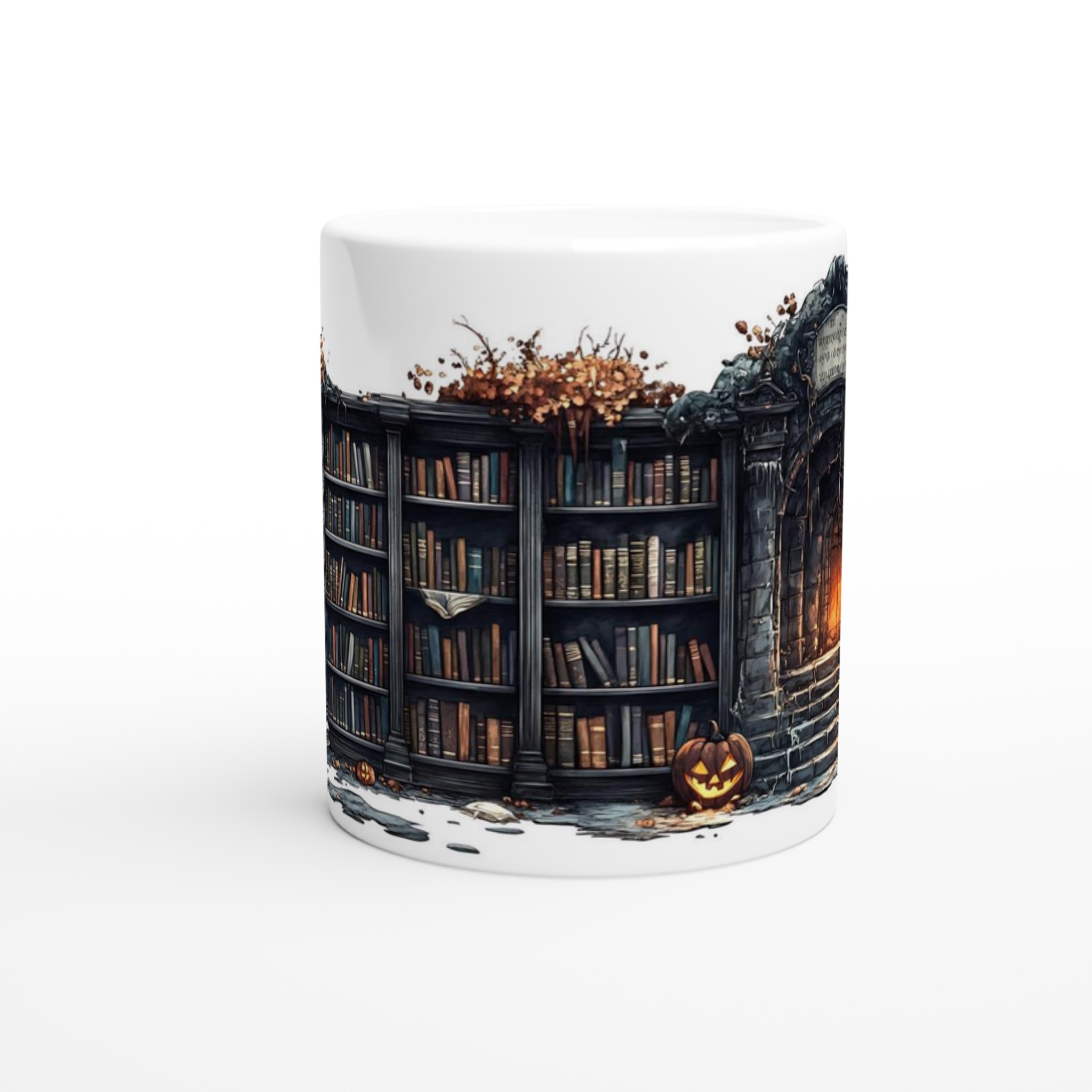 Mystisk Bibliotek Halloween Mugg – 11 oz Keramikmugg för Skrämmande Goda Drycker 8 cd1dbe68-b7d3-4561-af64-e3d41f6e99c4