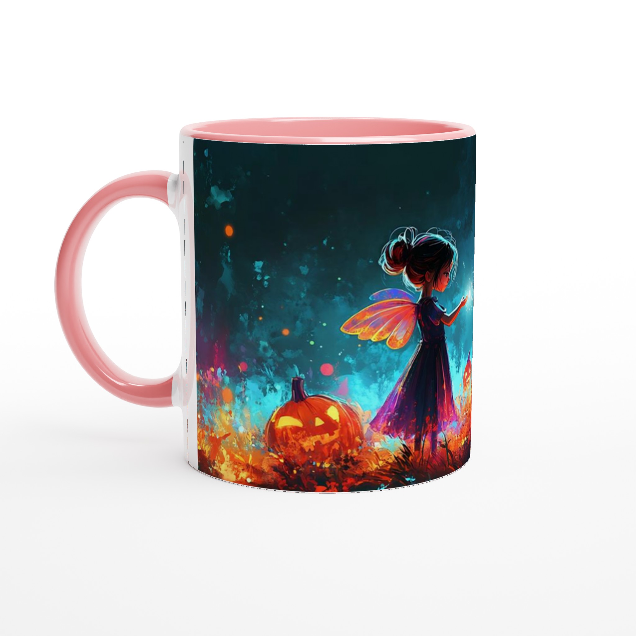 Magical Halloween Fairy & Pumpkins 11oz Keramisk Mugg – Drömsk Höstdesign i Valfri Färg! 6 cd309867-d749-41b1-b330-60de8d7afa30