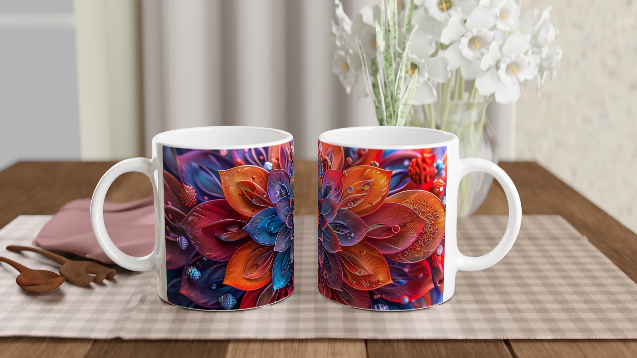 Abstrakt Mandala 11oz Keramisk Mugg – Konstfull Design i Levande Färger för Kaffeälskaren 10 cd79182d-1e3c-4e0b-9166-aefee12c5063