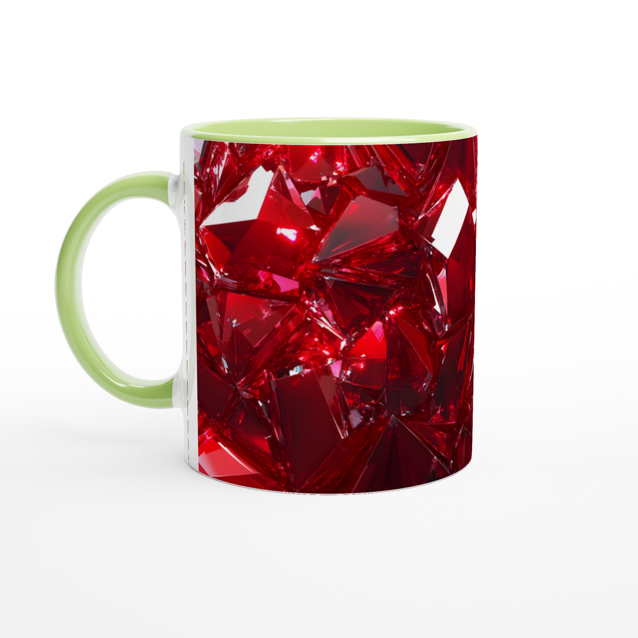 Rubinröd 11oz Keramisk Mugg – Geometrisk Kristall Design, Välj din Favoritfärg! 7 cdad0be6-82b7-4faa-b5ed-ead4c08570c3