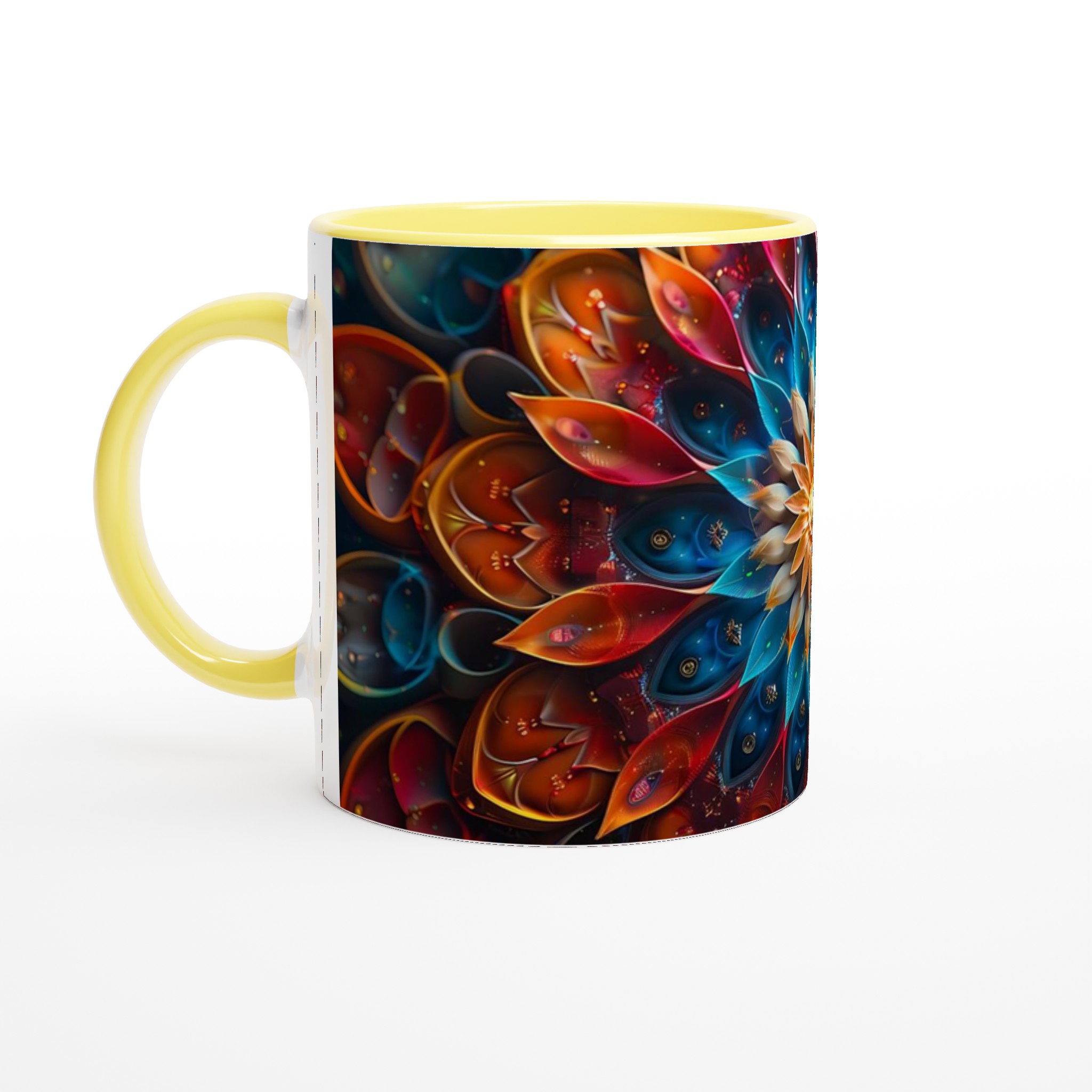 Abstrakt Mandala Keramikmugg - Livfull Design i Blått & Orange, Välj din favoritfärg! 3 cdc0da03-d174-4342-8d6d-505dd6d95981