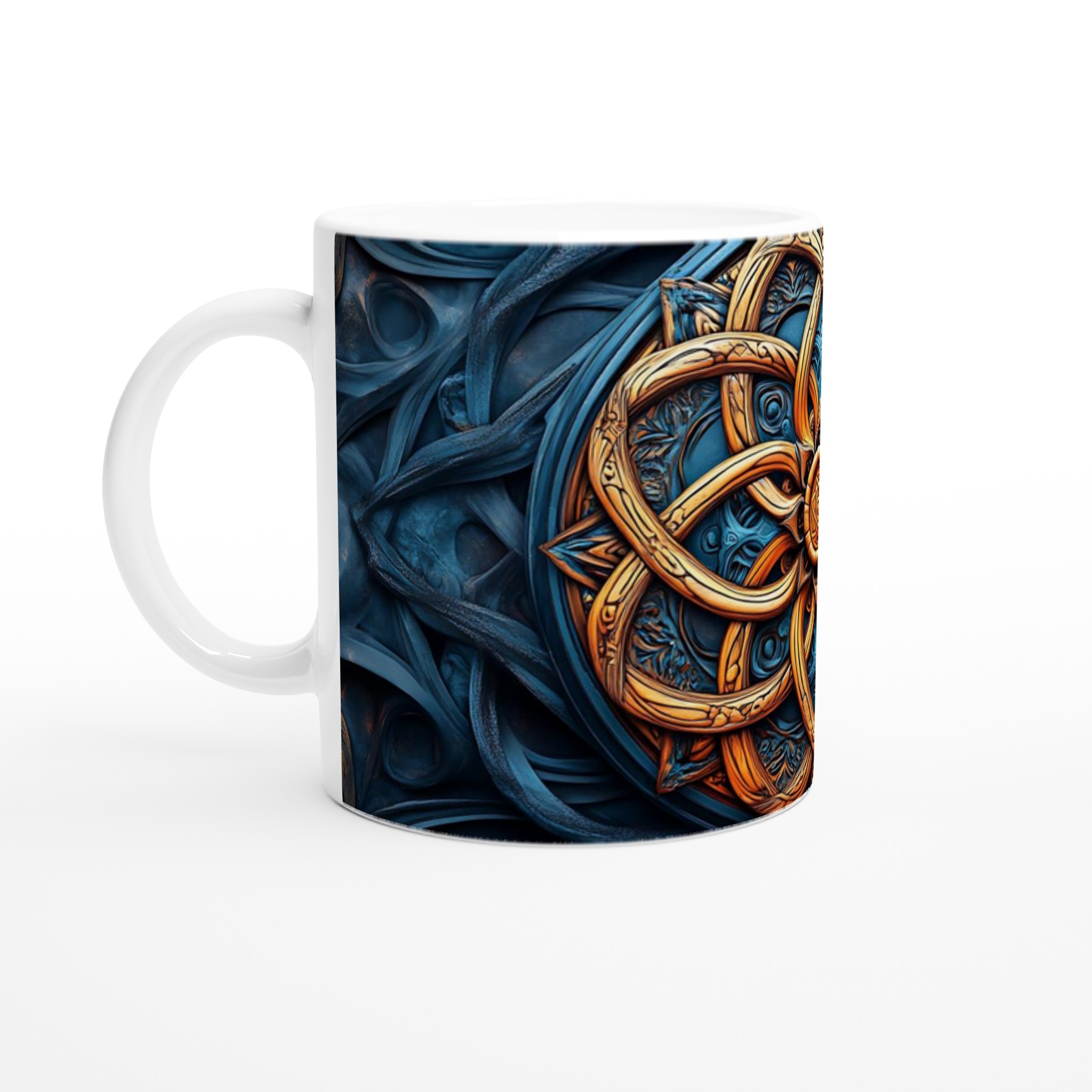Keltisk Knut Mandala 11oz Keramisk Mugg – Konstnärlig Design i Ditt Val av Färg 1 cdc43fa3-3809-48bd-a82b-66a252820d53