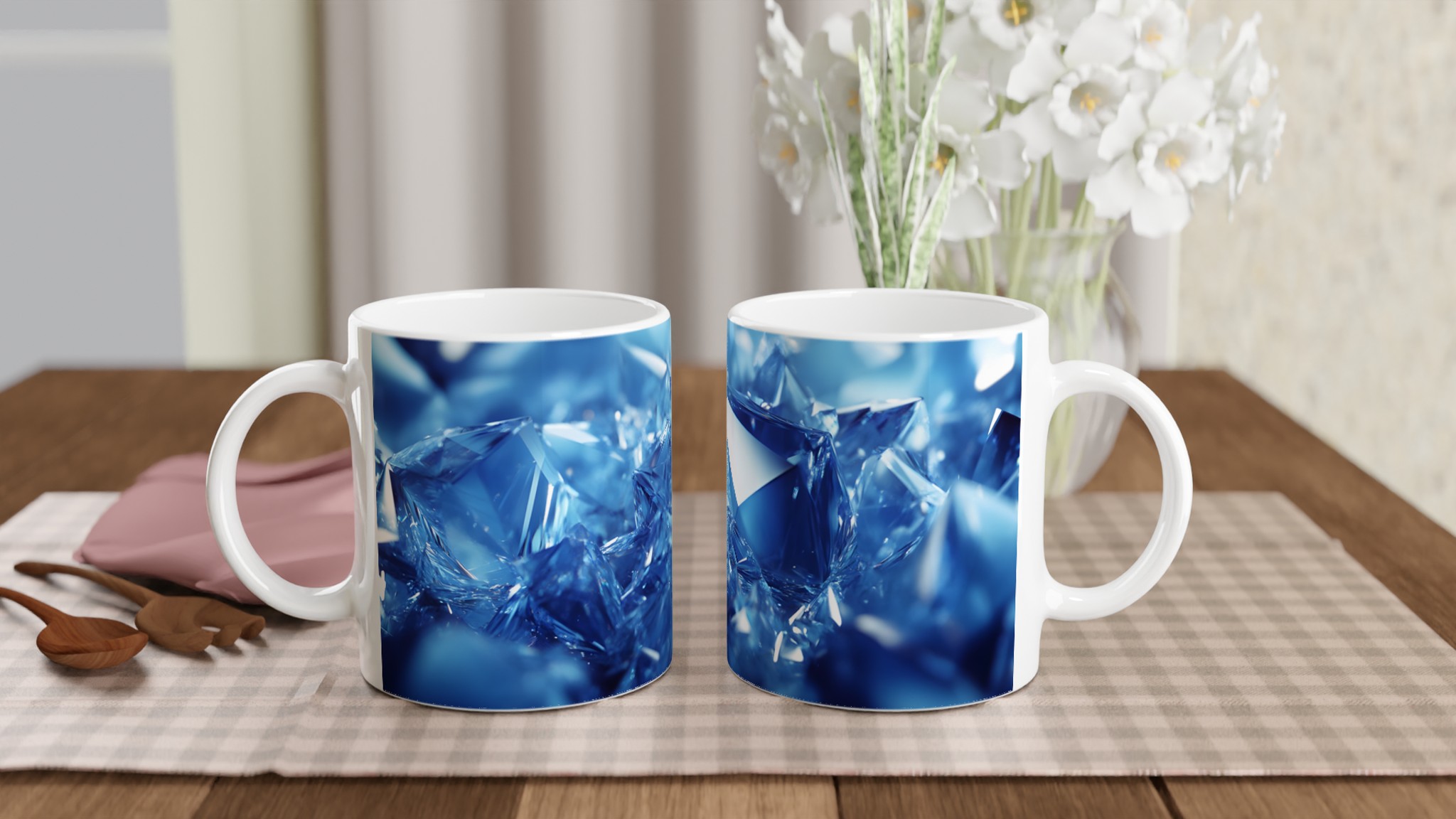 Glittrande Isblå Keramikmugg – 11 oz Vit Mugg för Livliga Tryck & Din Favoritdryck 10 ce069636-fd6c-42c1-868d-1740e983c61e