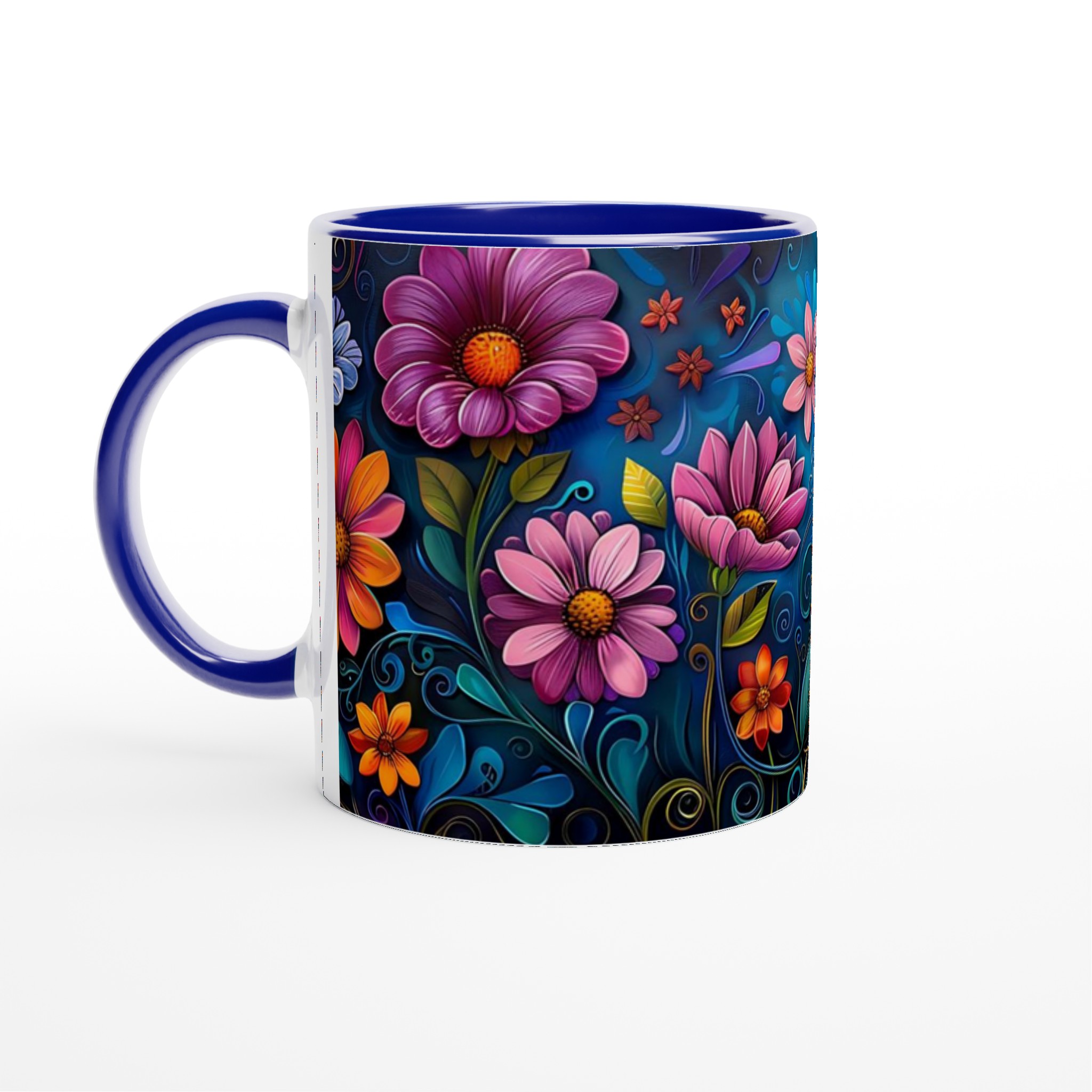 Blomstrande Keramikmugg: Konstfull Design i Levande Färger – Välj din Favorit bland Sju Nyanser! 2 ce261d57-6126-48db-a109-0fbcb7f544e4