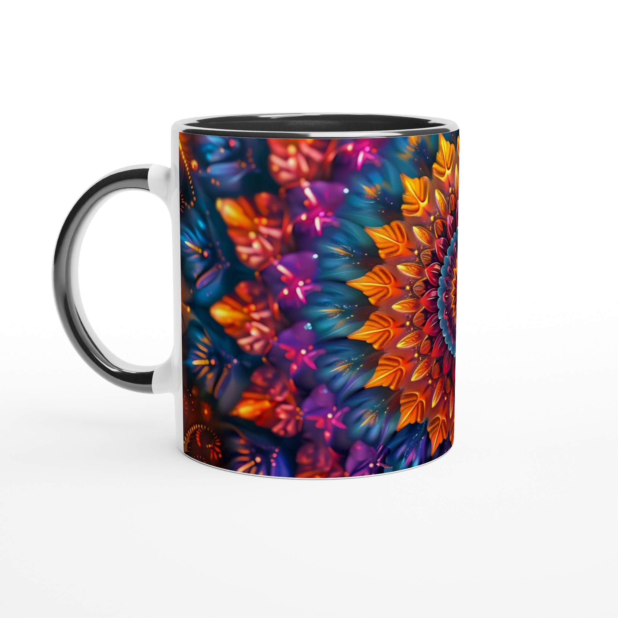Mångfärgad Mandala Keramikmugg - 11oz Konstnärlig Kaffekopp i ditt val av sju livfulla färger 4 ce2e8a59-15fe-486c-bcf0-3504ac7a6427