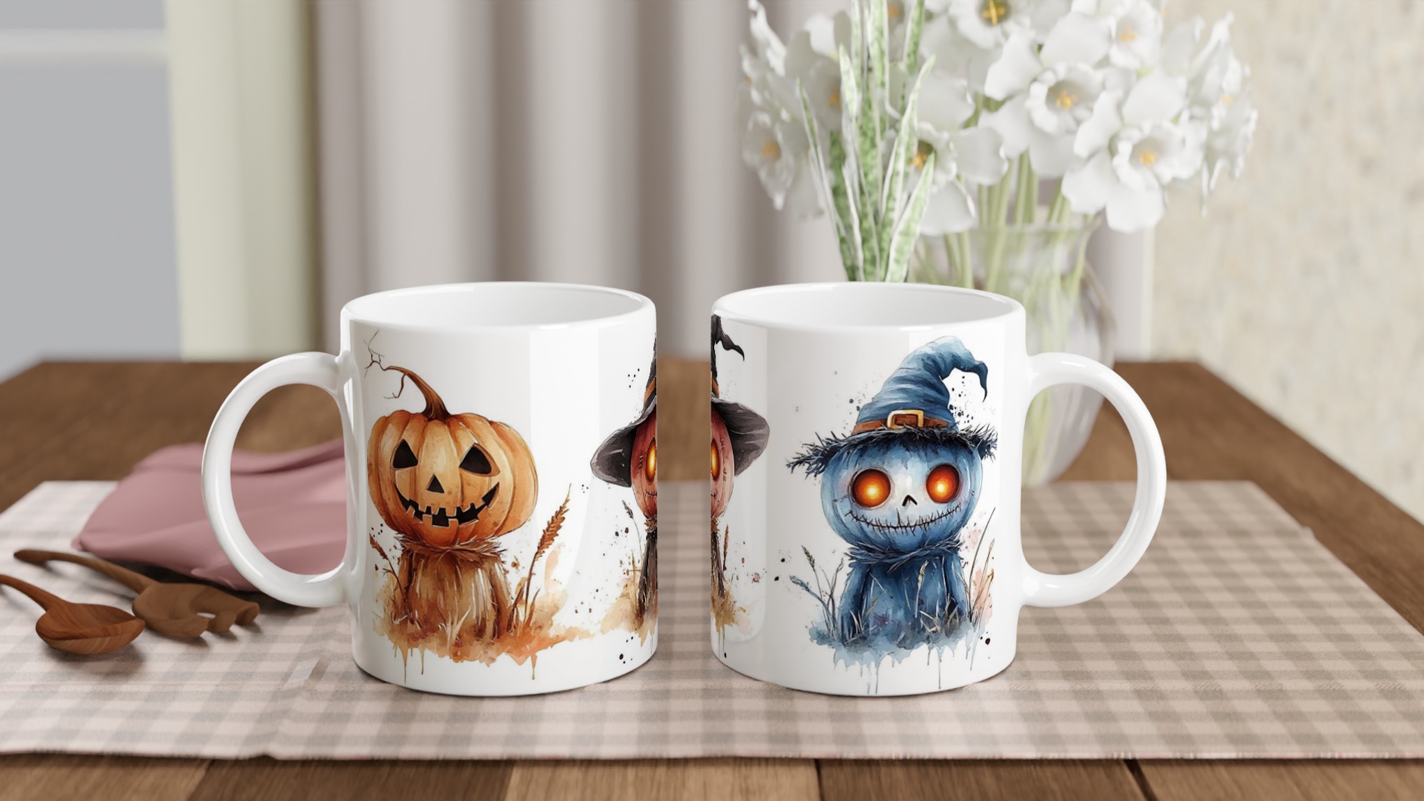 Spooky Pumpa Gänget 11oz Keramisk Mugg – Halloween Design i Flera Färgval 10 ce355132-366c-4767-a789-202032e690b5
