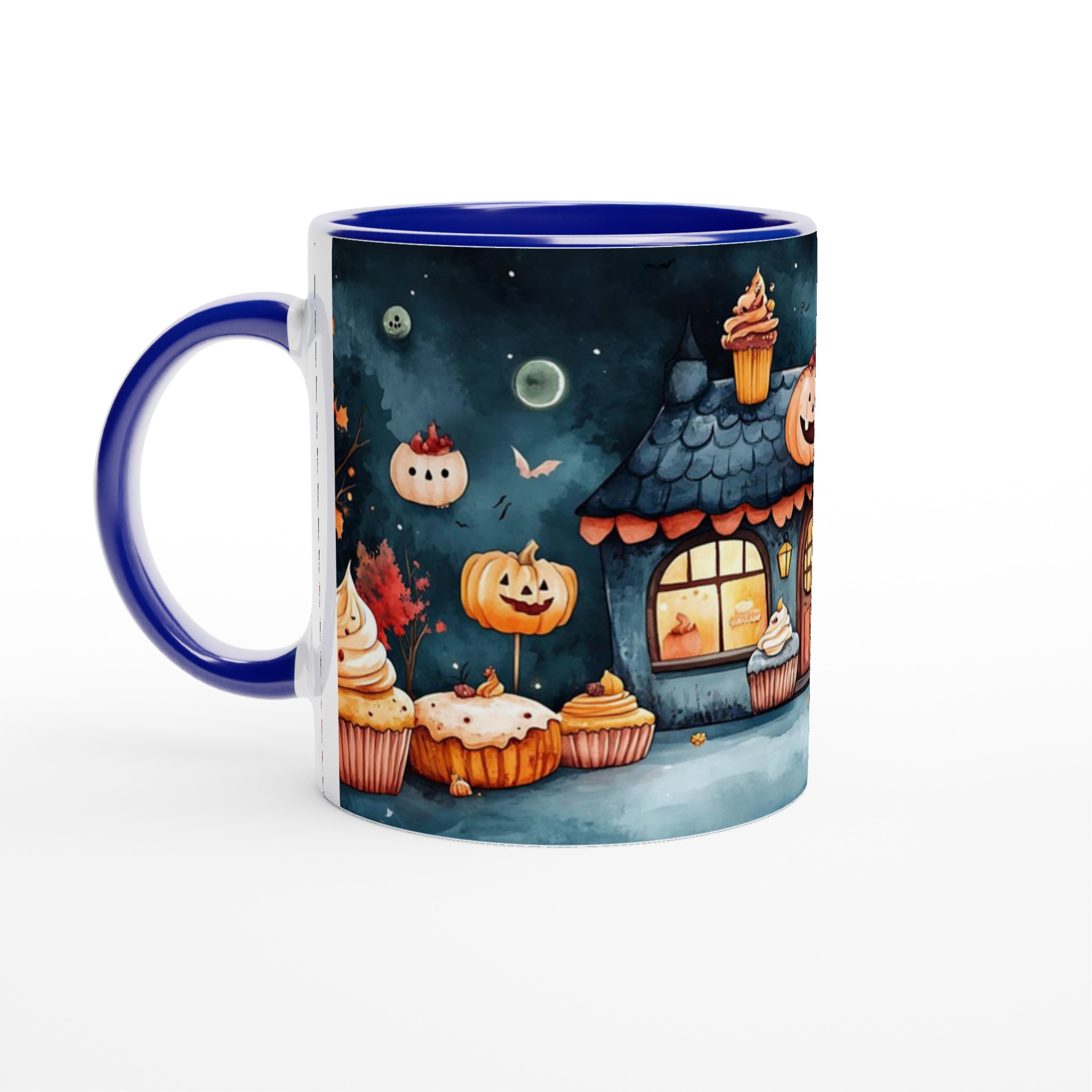 Mysig Halloween-mugg: Pumpa & Cupcakes – Välj din färg! 2 ce874b3f-0499-4609-9c5c-3918507959cf