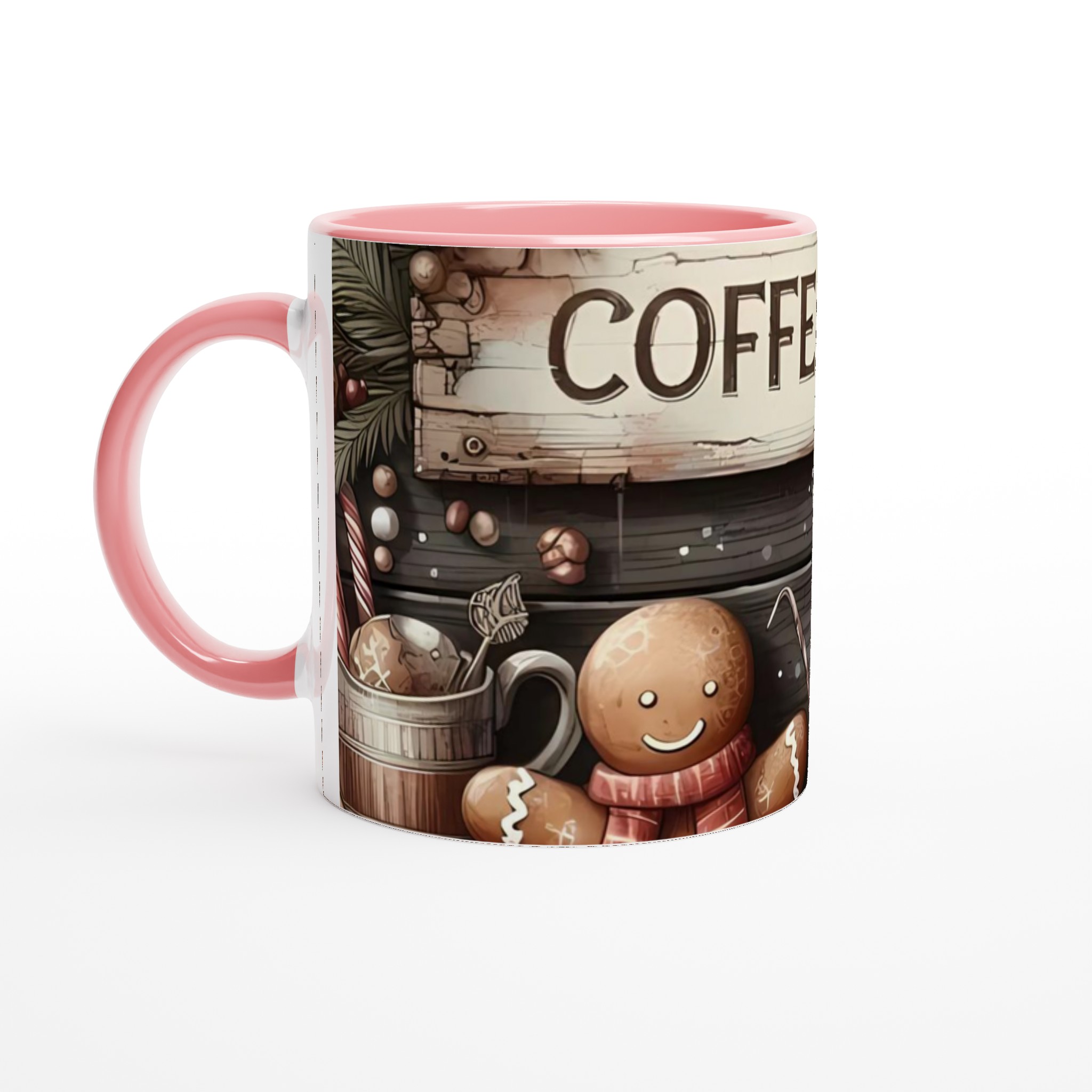 Vit 11oz keramisk mugg med mysigt julmotiv – välj bland sju charmiga färger 6 ce95f5b4-8935-45fb-b3e9-41497235bff8