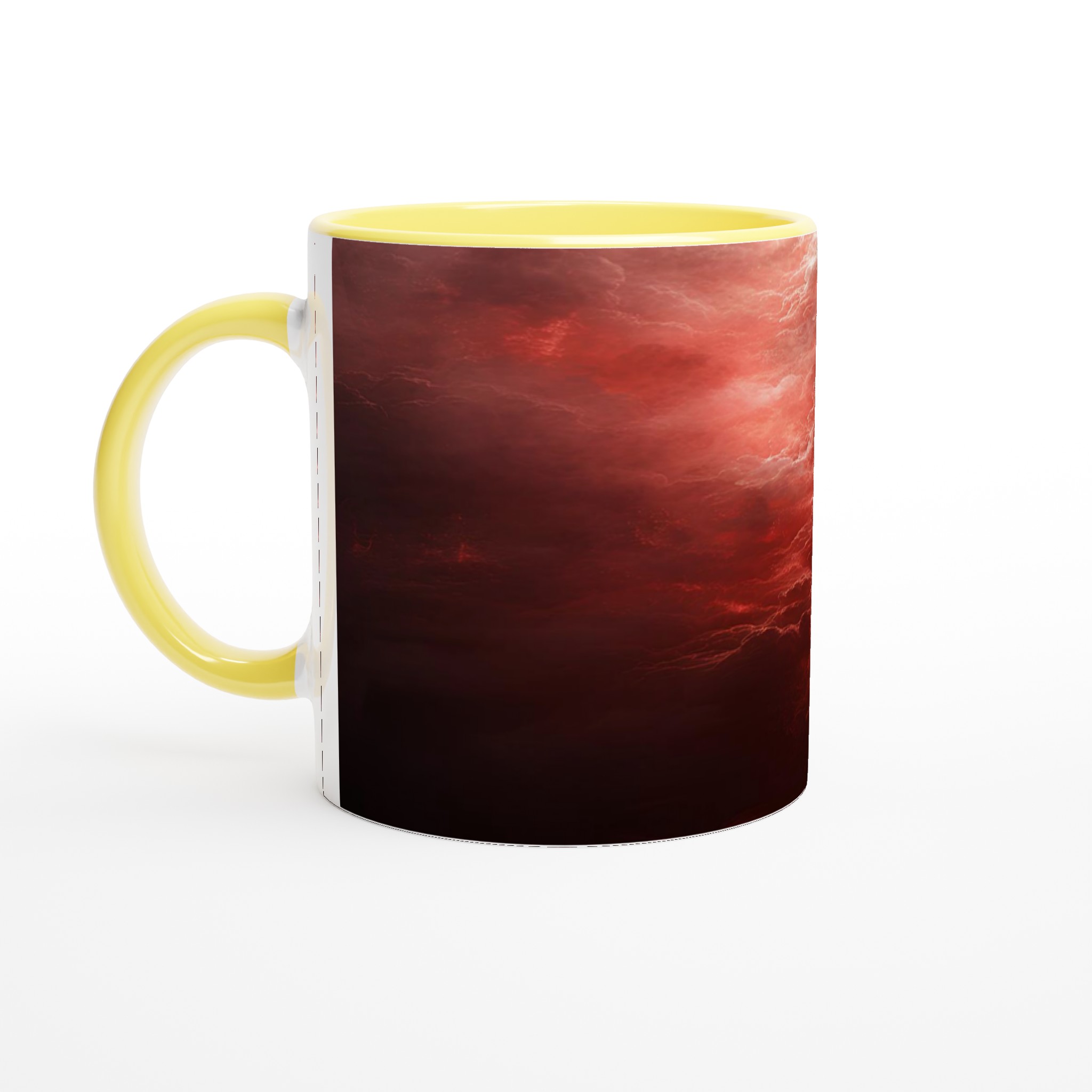 Mörk abstrakt molnkonst 11oz Keramisk Mugg – Mystisk Eldröd Design för Din Favoritdryck 3 ceaa4905-70c7-42cc-bc21-257edd9b2206