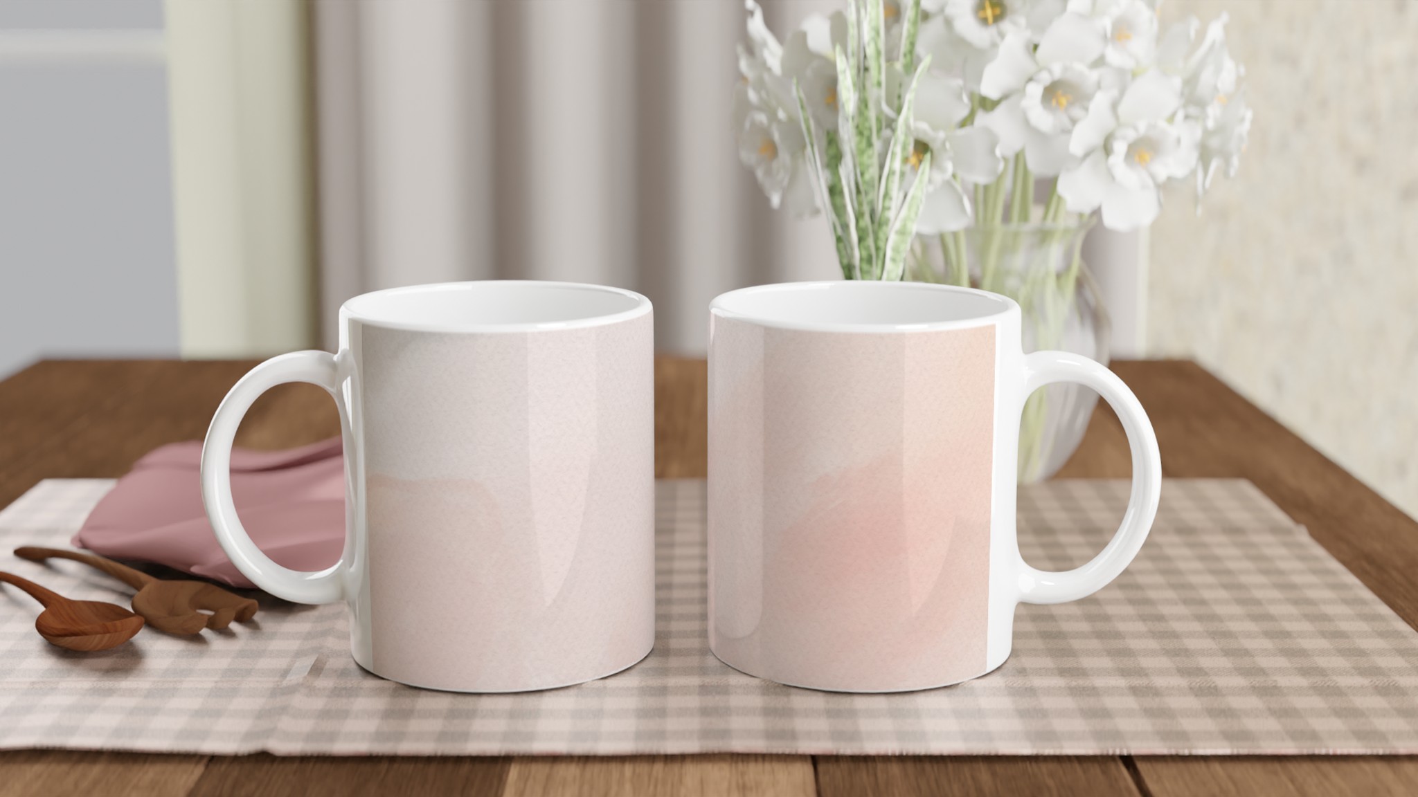 Elegant Vit 11oz Keramisk Mugg i Sjudande Pastelltoner för Ditt Kaffestund 10 ceb47475-aaa3-425f-8c27-b04973f9bca7