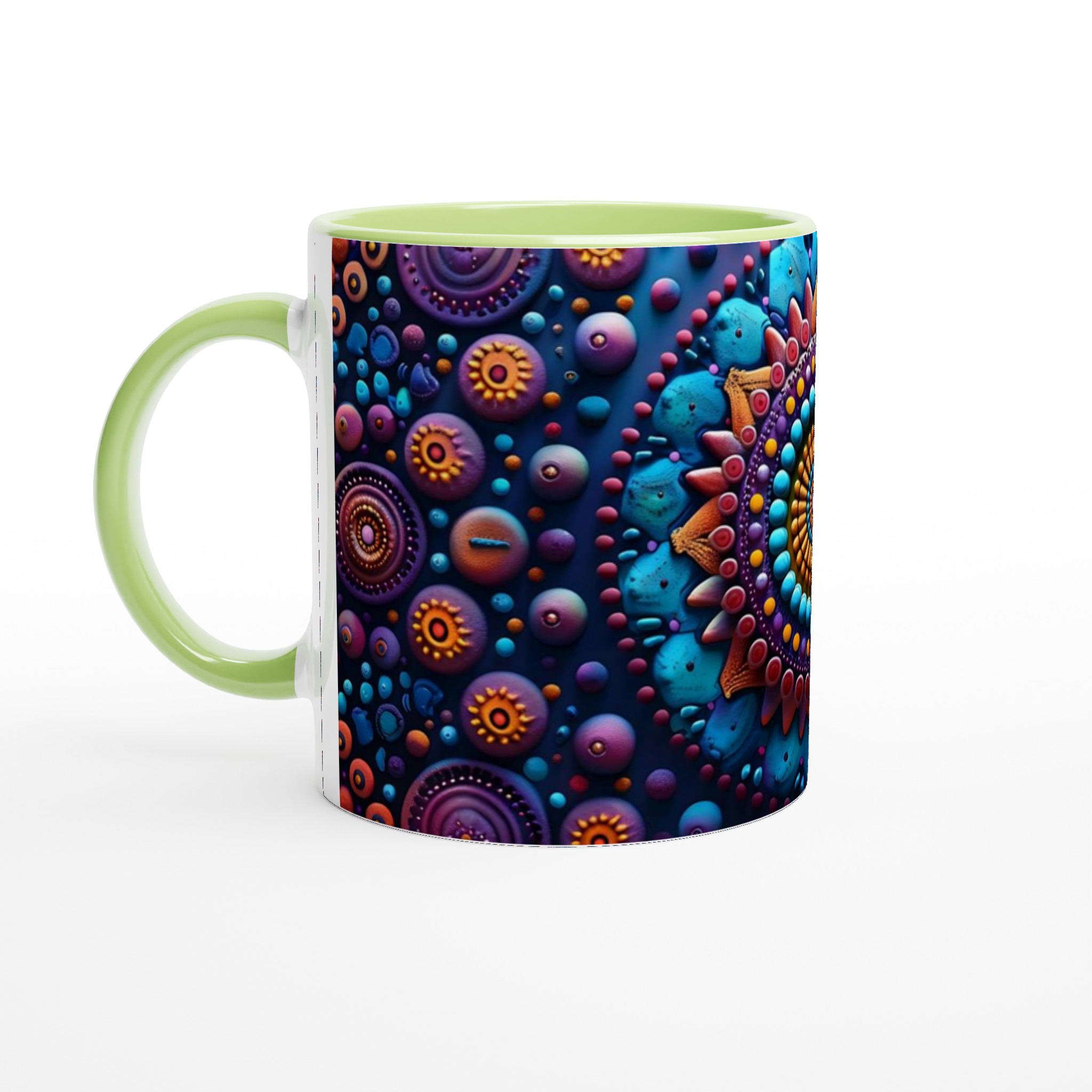 Kosmisk Mandala Keramikmugg - 11oz, Levande Design i Valfri Färg 7 cec203f9-c0fc-4a21-8b29-57d52f194903