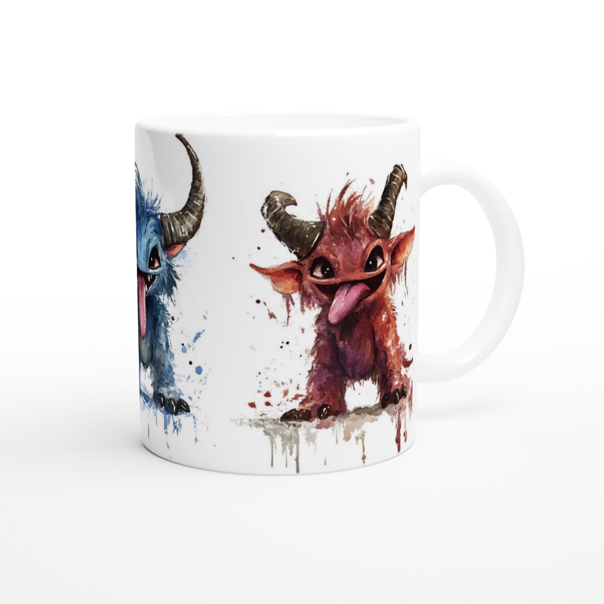 Lekfulla Monster Mugg – Charmiga Vattenfärgsvarelser i Valfri Färg, 11oz Keramisk Mugg 9 cec2eea1-b38e-414f-8134-58eeeec47a26