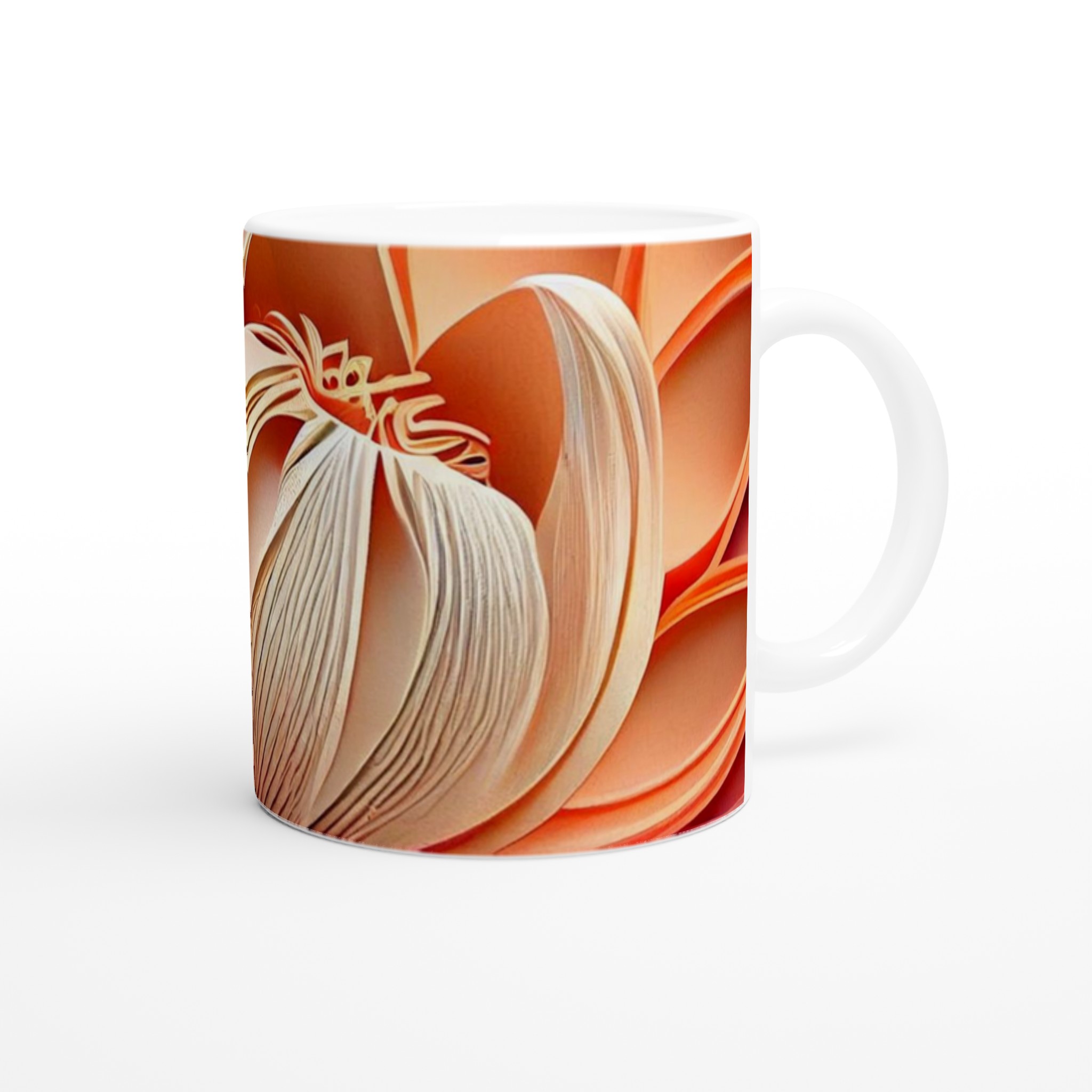 Vit 11oz Keramisk Mugg med Elegant Blommönster i Sju Vibranta Färger 10 cee3cc32-c182-4d27-9f70-83dd80498693