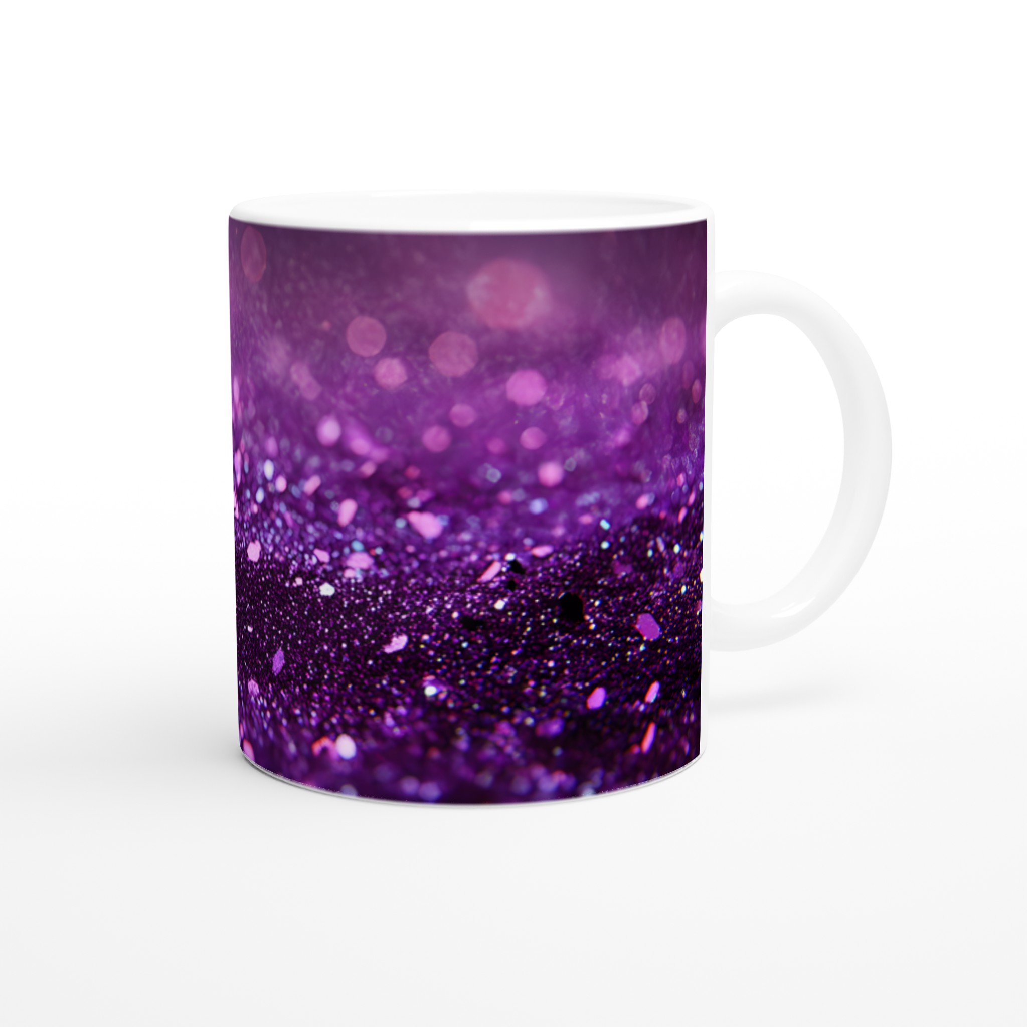 Glittrande Lila Keramisk Mugg – 11 oz Vit Mugg för En Förtrollande Dryckesupplevelse 9 cee6afed-4696-4c7f-8c63-99ad7e2e2515