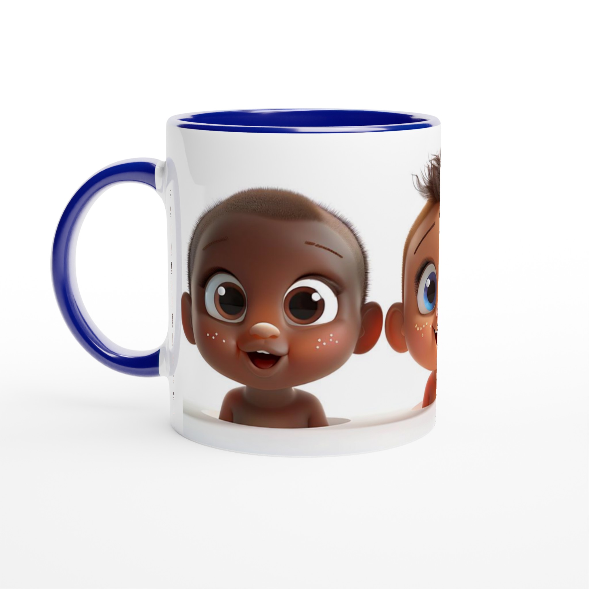 Charmiga Babyansikten Keramikmugg - En lekfull Vit 11oz Mugg med glädjefyllda motiv i flera färger 2 ceeee1a9-8618-4844-bd89-bd868ca8cf10