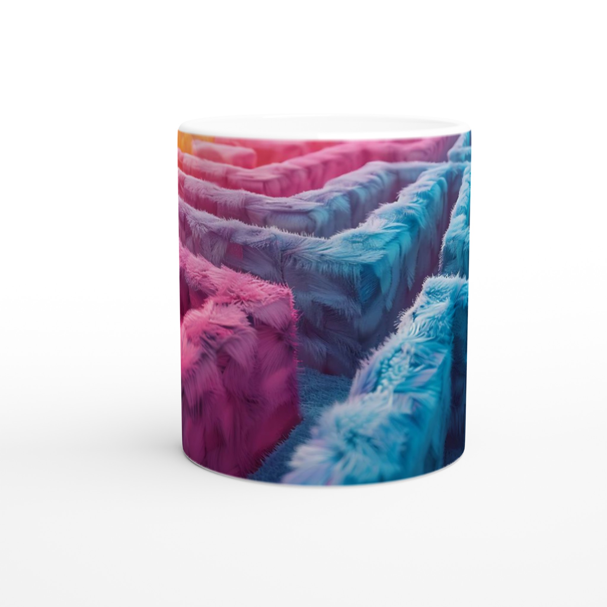 Färgglad Labyrint 11oz Keramisk Mugg – fluffig, lekfull design i sju livfulla nyanser 8 cef16c8a-0f67-4c55-8674-affb0b758d3d