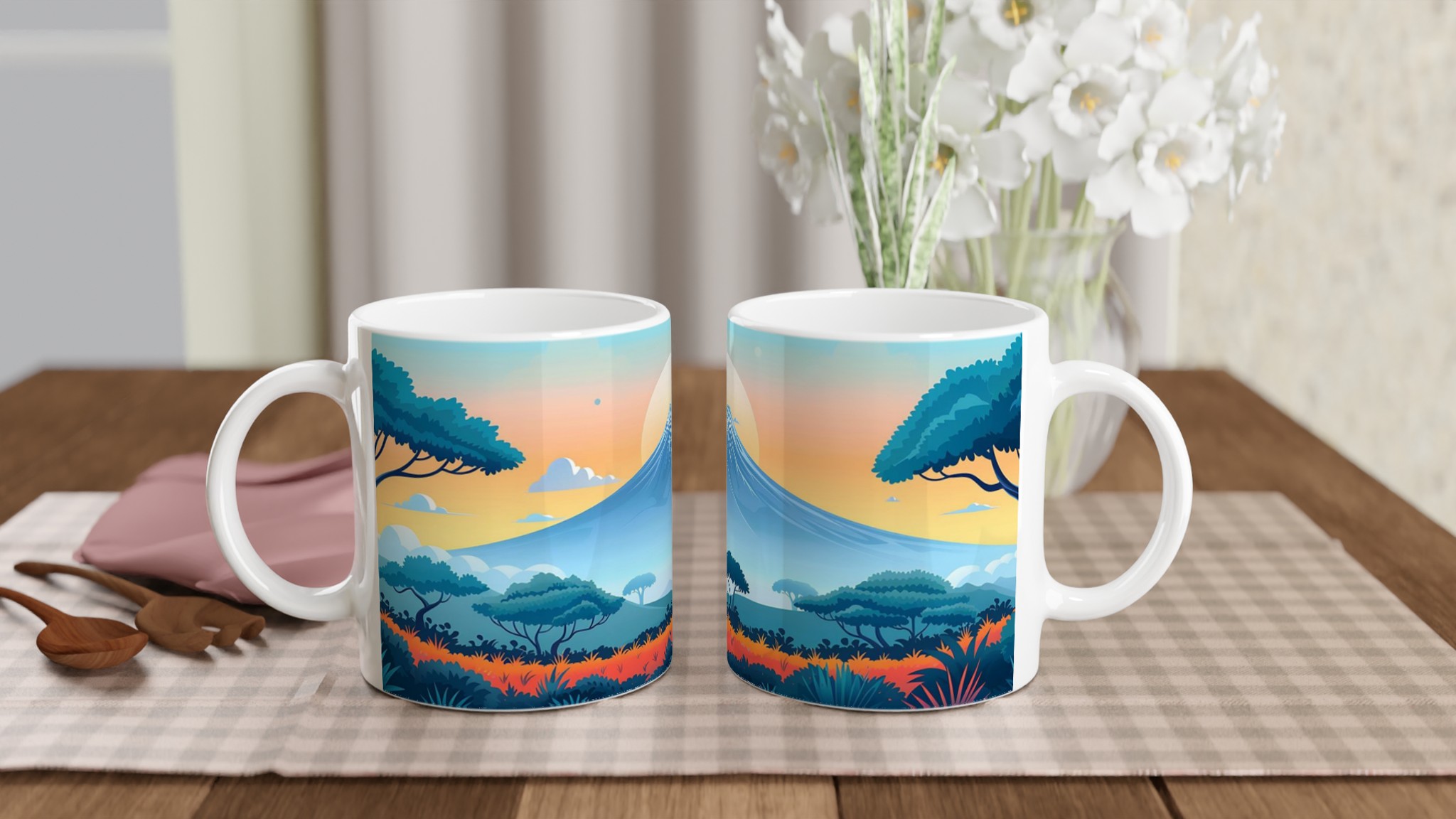 Mt. Fuji Soluppgång Keramikmugg - 11oz, Välj din färg 10 cef4103a-bac0-4b26-80f6-832cd15254e2