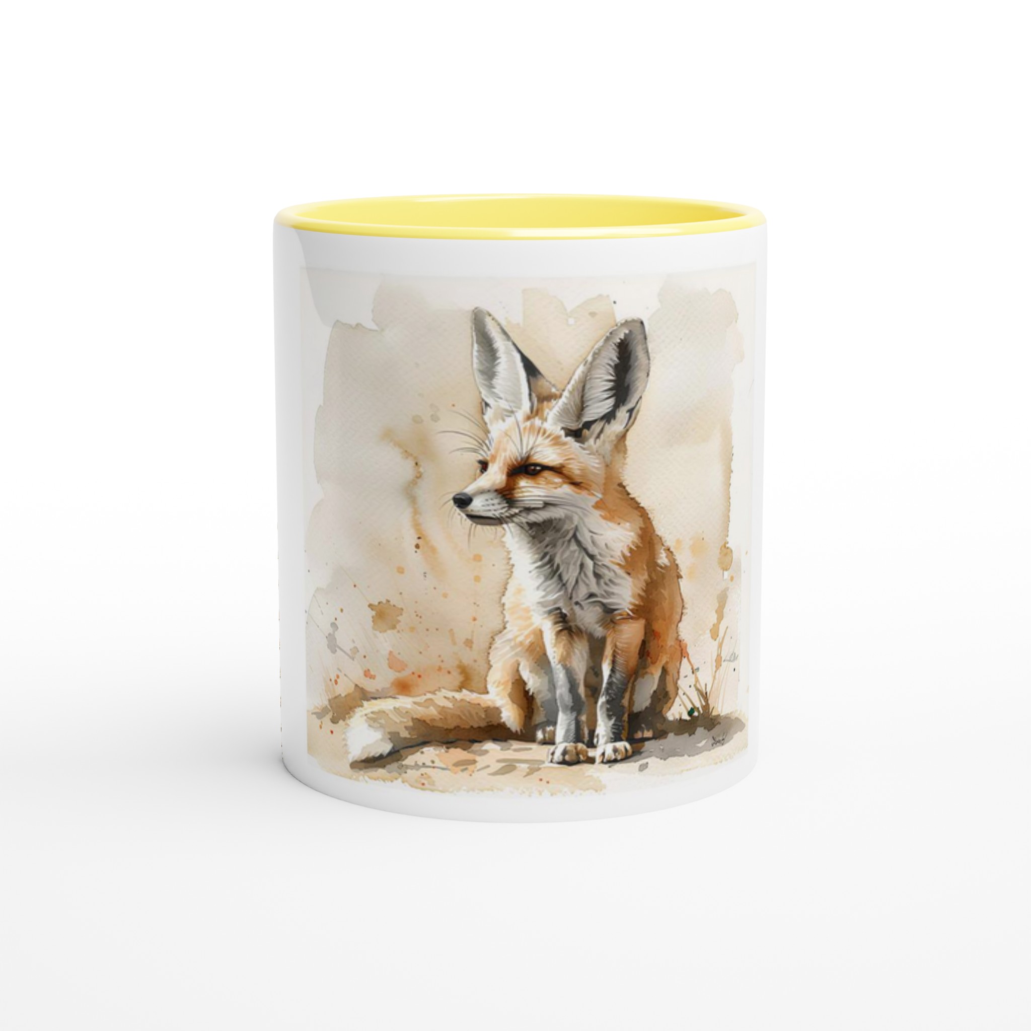 Fennec Fox Akvarellmugg – En Skär Vän för Dina Varje Klunk, i ditt Val av Sex Levande Färger 1 cf05d449-eed7-4420-a253-e0bb424a5098