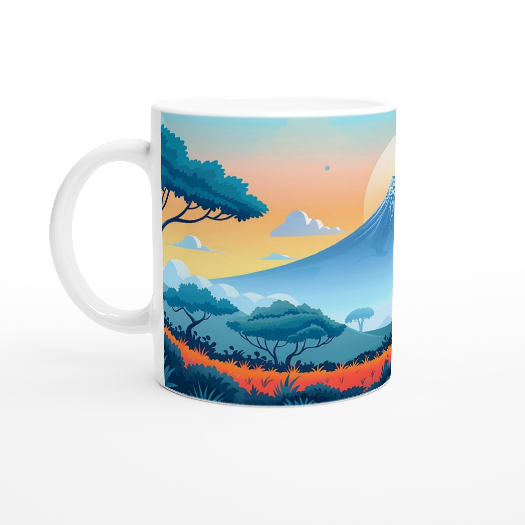 Mt. Fuji Soluppgång Keramikmugg - 11oz, Välj din färg 1 cf4d275d-7083-4636-8cd6-71841c579556