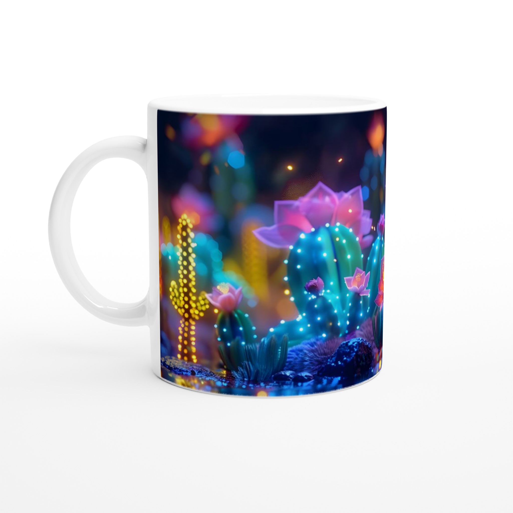 Magisk Nattkaktus 11oz Keramisk Mugg – Drömsk Kaffestund med Lysande Färger 1 cf548789-1329-4c9f-8efa-5a9402461111