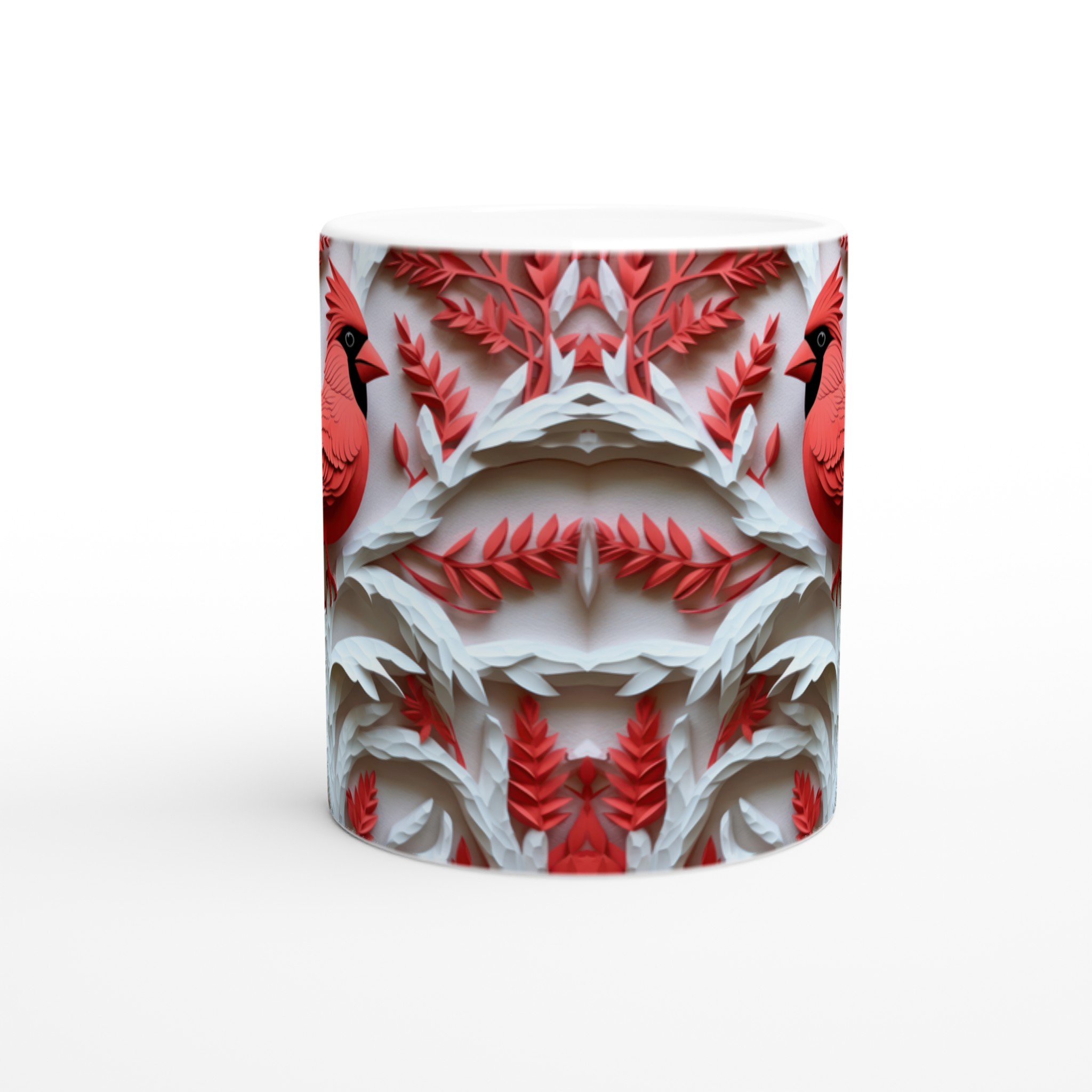 Vit 11oz keramisk mugg med elegant röd kardinal – finn din färg och glans 8 cf7fec3c-ce84-4abf-b669-b24713f8a6b9