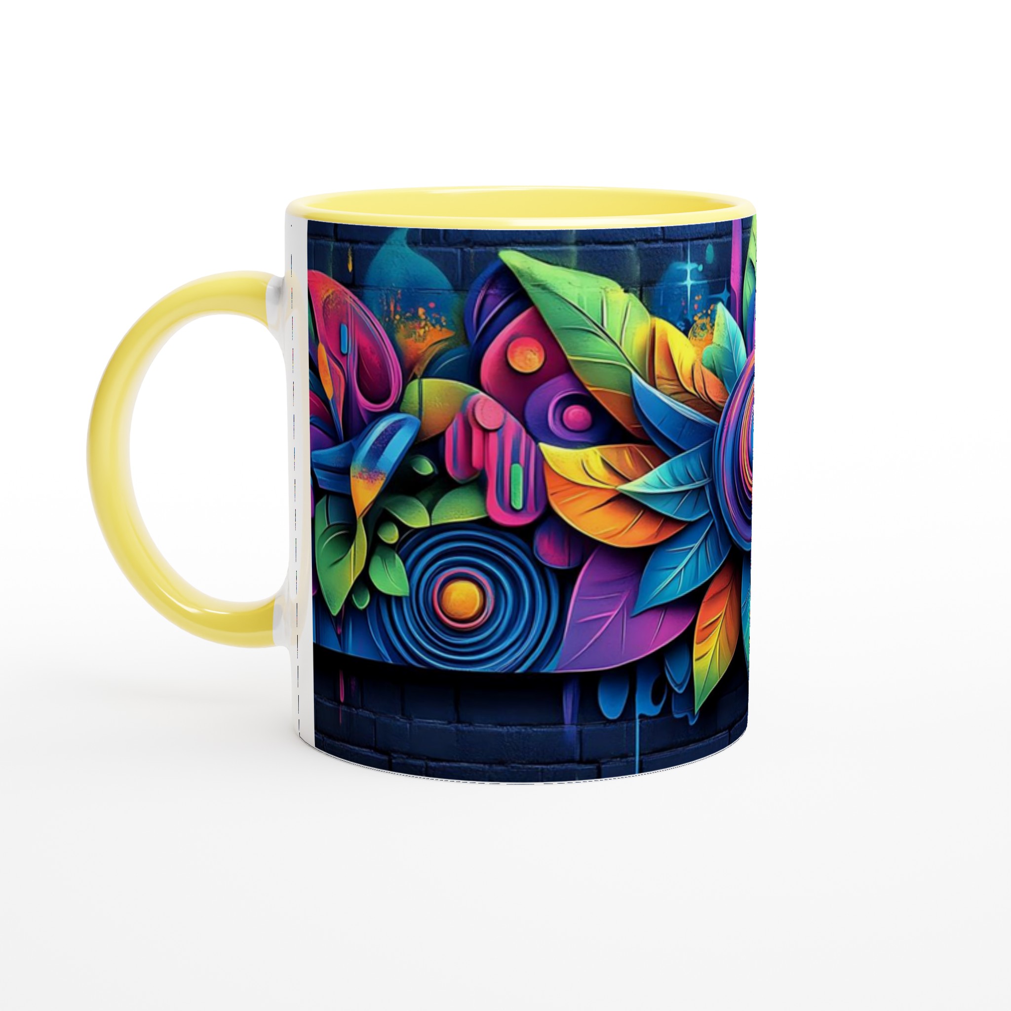 Abstrakt Färgprakt Mugg – 11oz Keramikmugg i ditt Val av Sju Livfulla Kulörer 3 cfa51007-a9b9-470b-a62e-4432dc8e4803