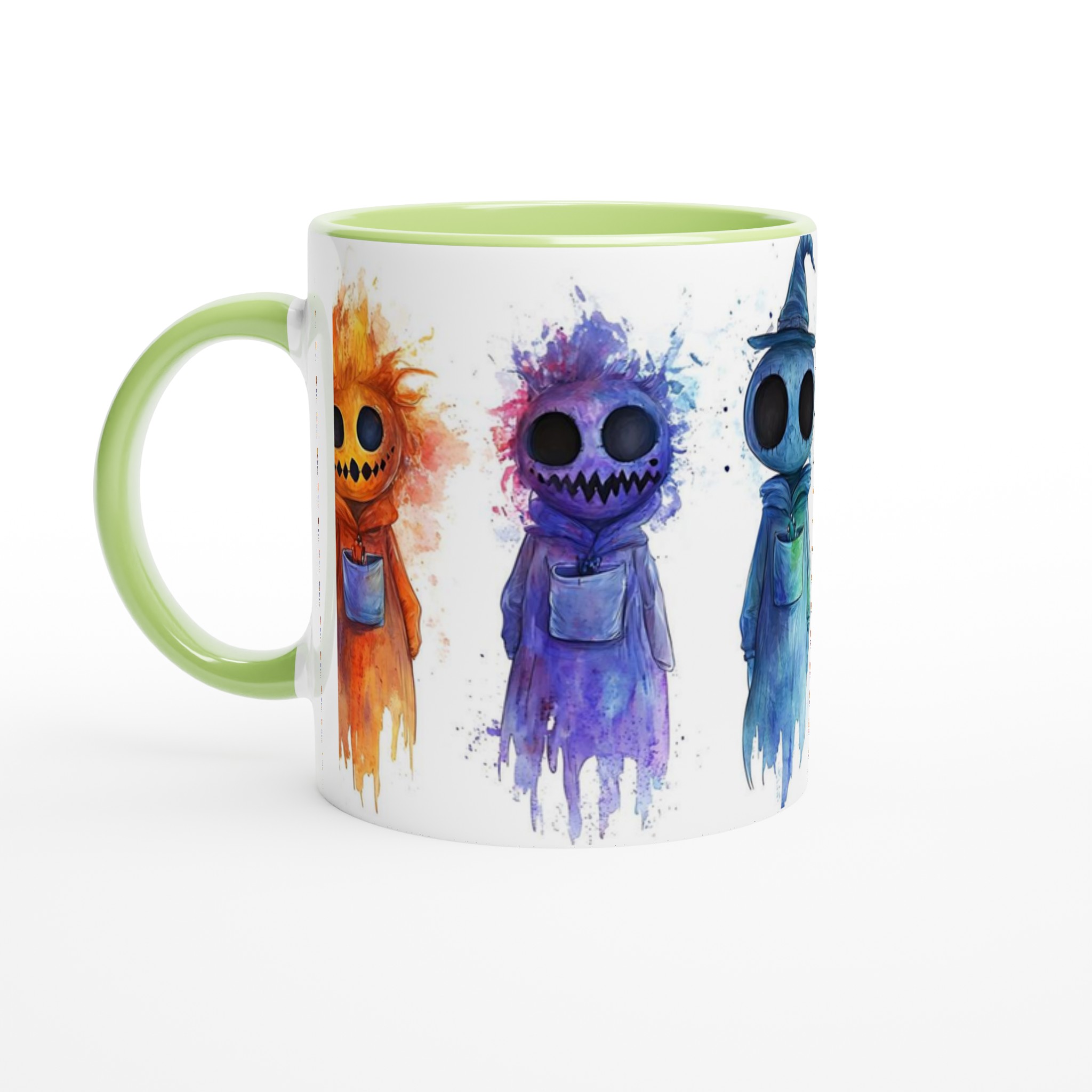 Färgglada Halloween-vänner: Unik 11 oz Keramisk Mugg för Skrämmande Kul i Alla Regnbågens Färger 7 cfa7c5e9-1a9d-4000-8e4d-1ded887b6bdb