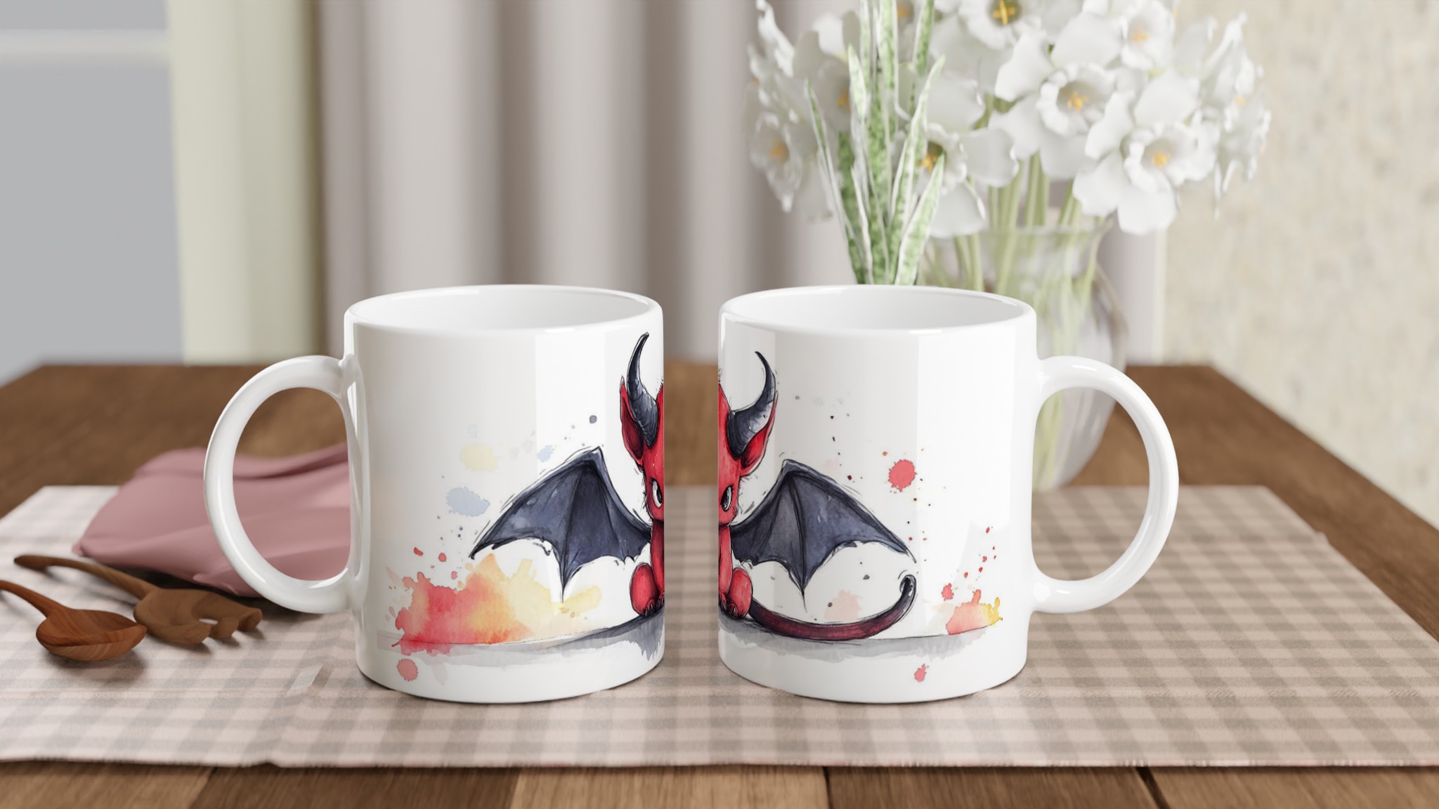 Chibi Djävul Keramikmugg - Söt & Rebellisk Kaffekopp i Valfri Färg, 11oz 10 cfabba83-c58d-4978-9400-f88a94fdfb3b