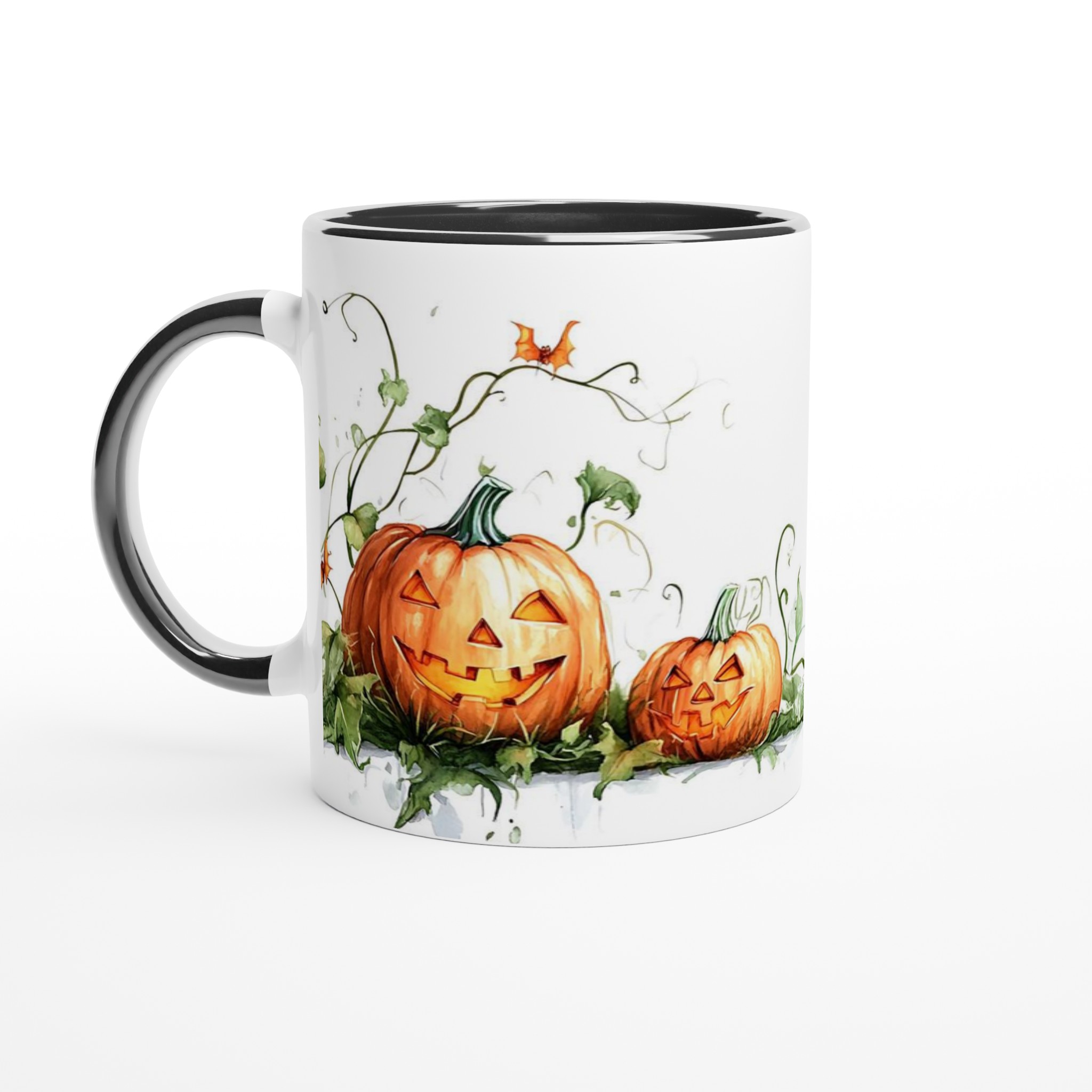 Bus eller godis! Klassisk Halloweenpumpa Mugg – Spöklikt charmig 11oz keramikmugg i ditt val av färg 4 cfadeb67-b92d-48e4-908e-2a851b296401