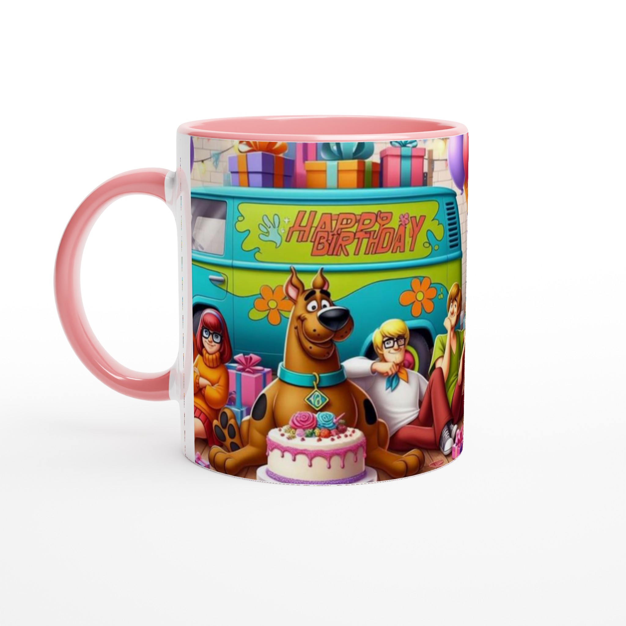 Färgstark Vit 11oz keramisk mugg med Scooby Doo och Vänners Födelsedagsglädje 6 cfb5b56a-6f92-48ea-be0d-781affef4580