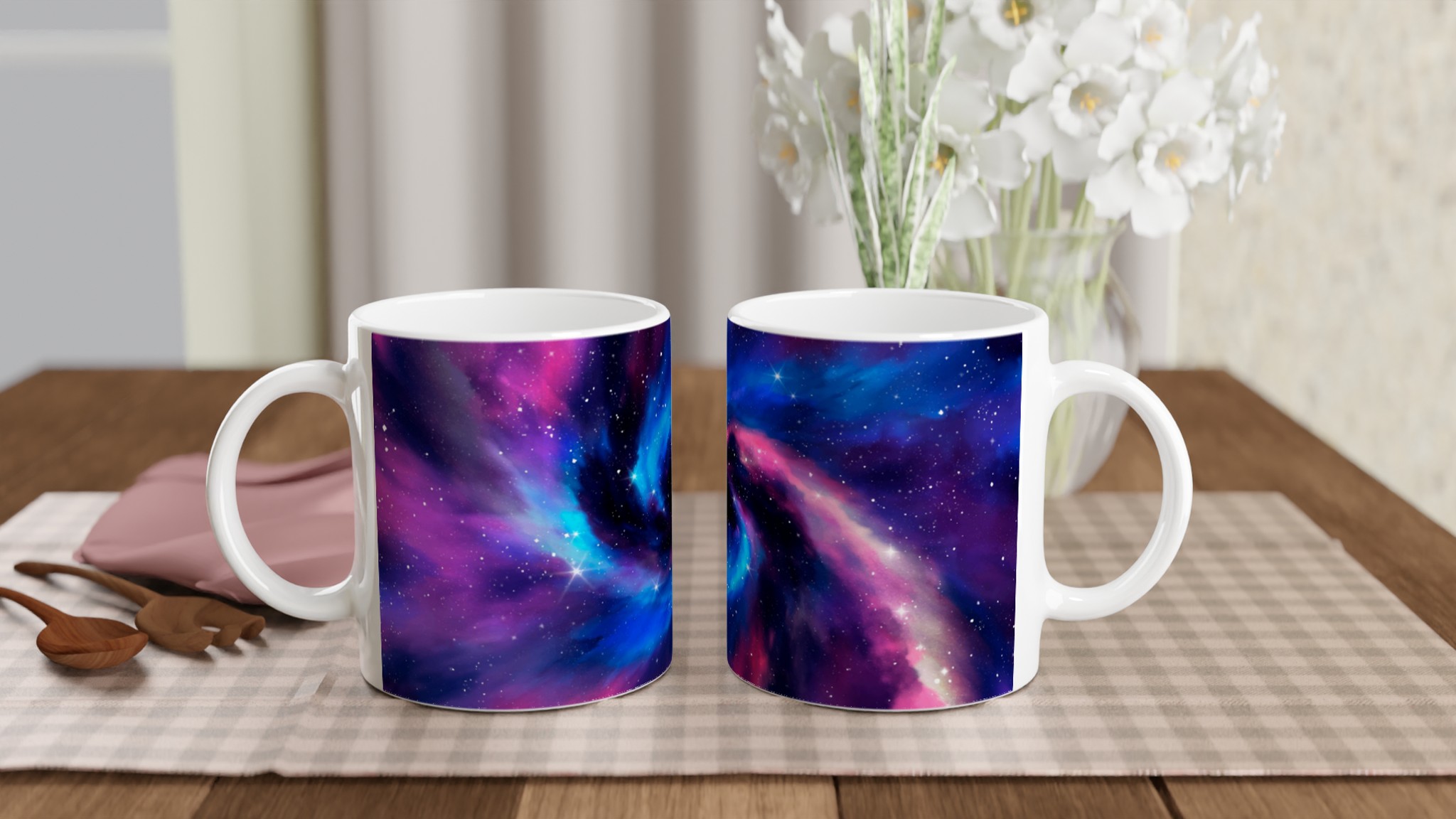 Vit 11oz keramisk mugg med galaxtema – välj din favoritfärg och förvandla din kaffestund 10 cfc61c99-3cb1-4e48-9801-6dd846662c98