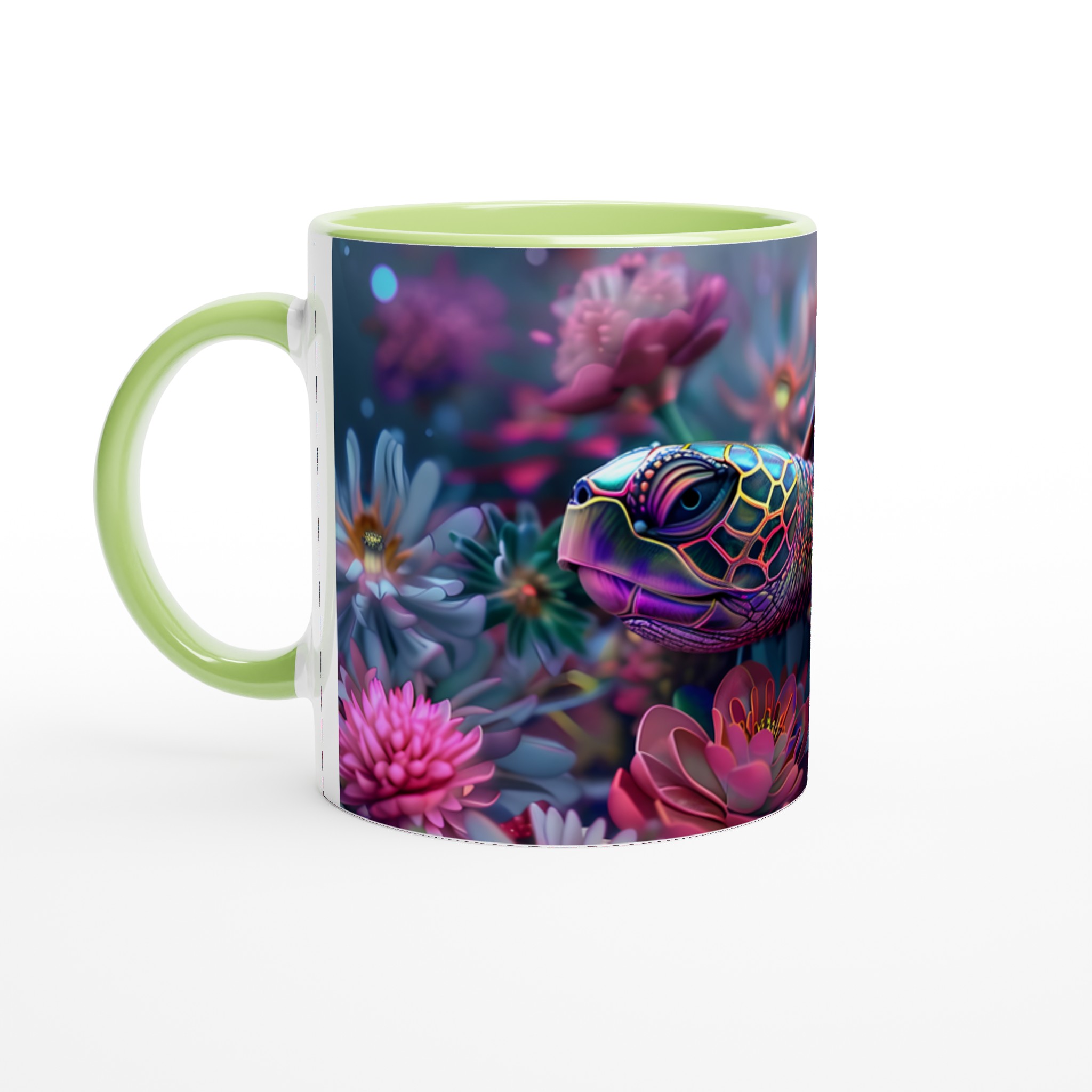 Färgsprakande Havssköldpadda 11oz Keramisk Mugg – Konstfull Design i Levande Nyanser 7 cfcdd10d-a9c2-4150-b5df-aacfcfd8af6c