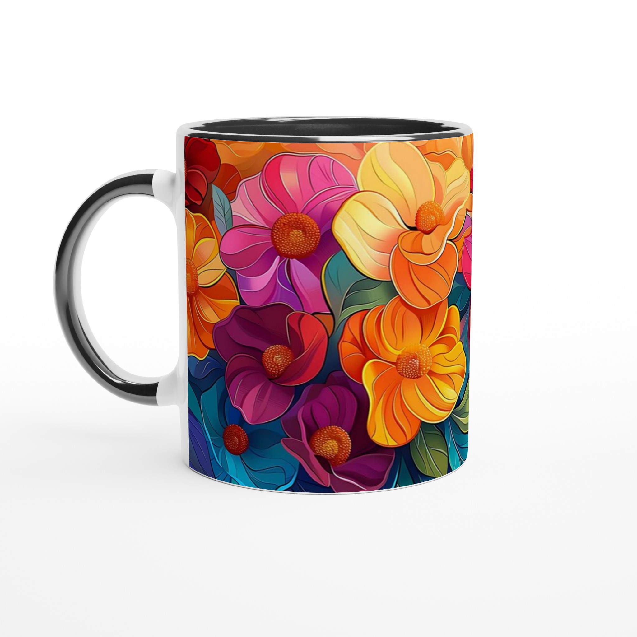 Färgsprakande Blomstermugg – 11oz Keramikmugg i Ditt Val av 7 Livfulla Nyanser 4 cfd7a3f1-ce03-444d-b0b3-cec283117416