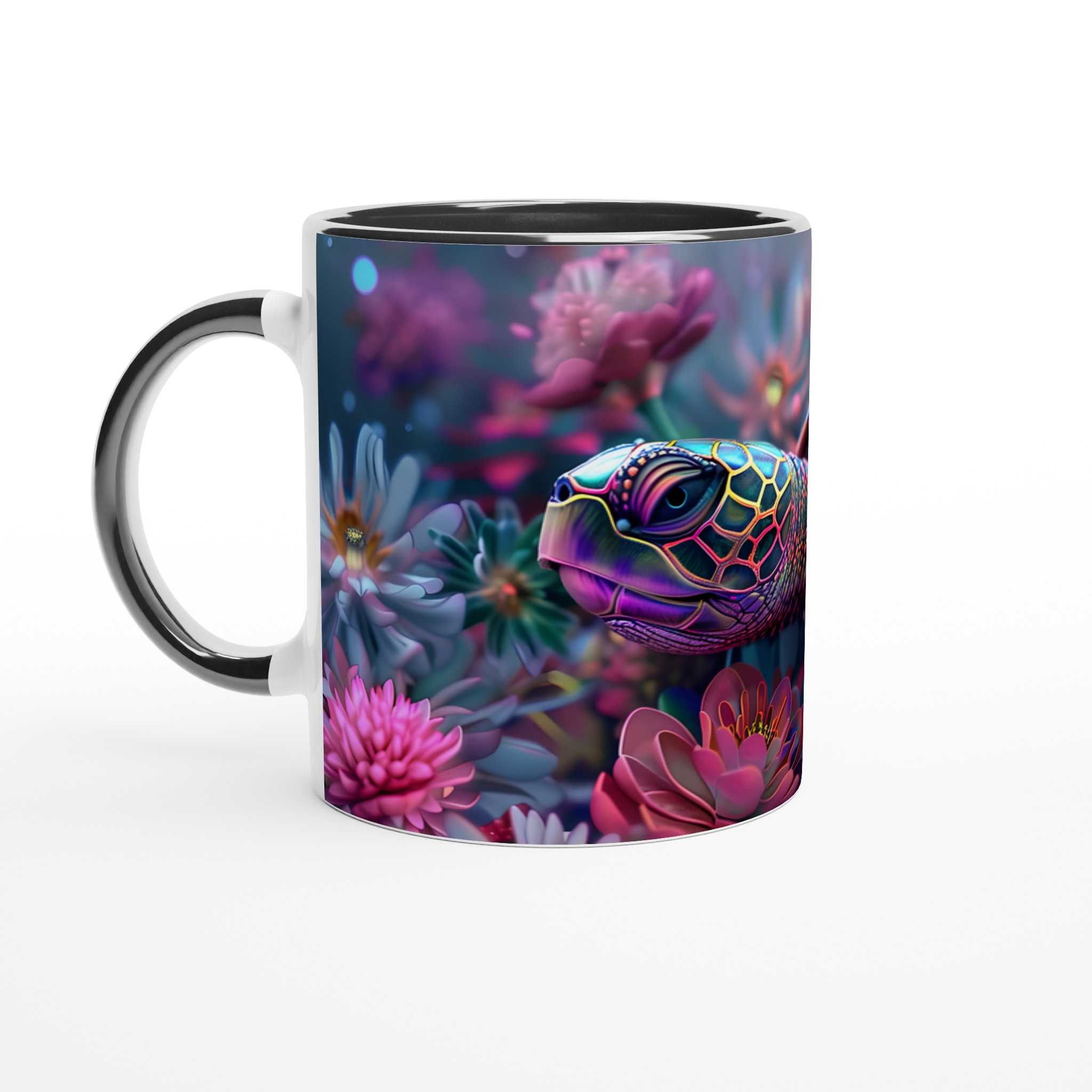Färgsprakande Havssköldpadda 11oz Keramisk Mugg – Konstfull Design i Levande Nyanser 4 d0209d2c-a05d-4b7c-9966-abc949296819