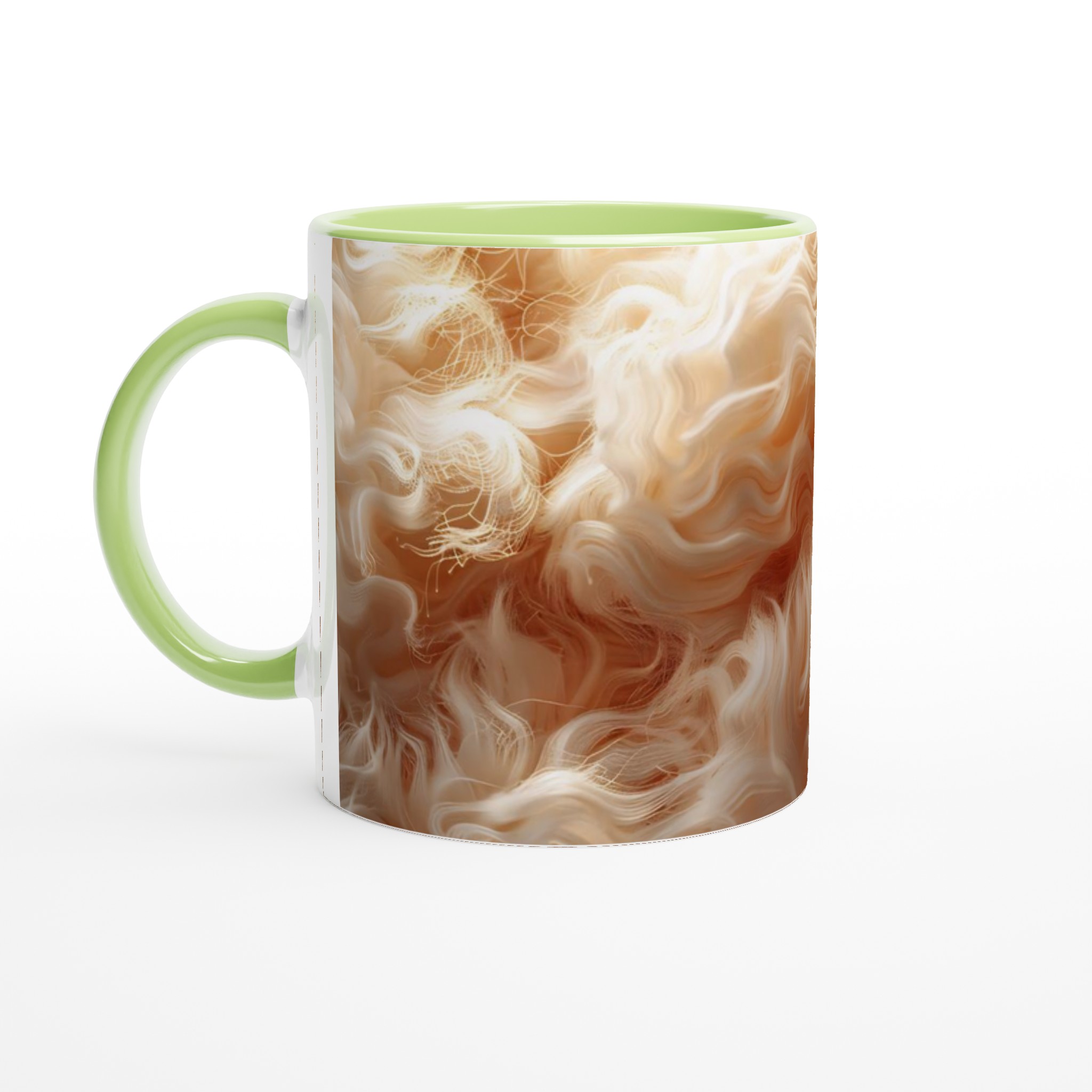 Abstrakt Krämvit Keramikmugg - 11oz, Välj din Favoritfärg 7 d0580724-21e1-4e94-a6f2-d8d881271659