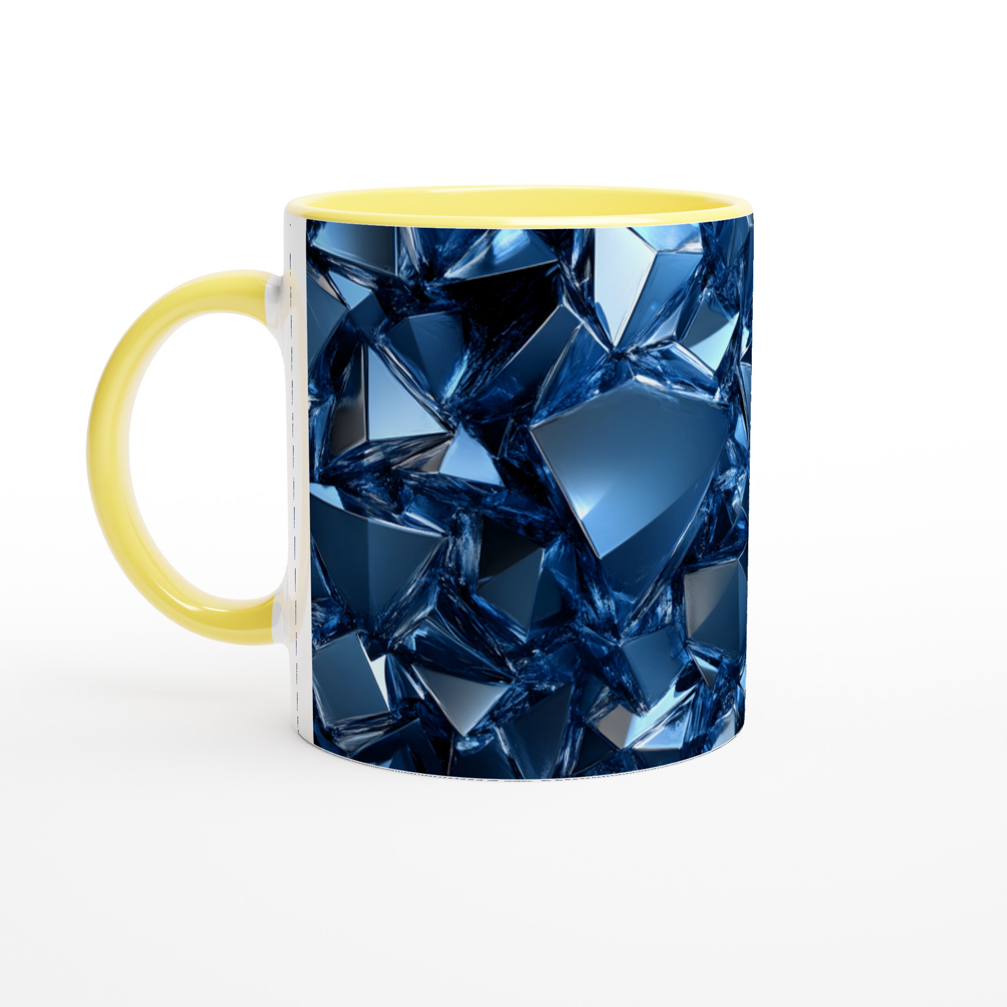 Djupblå Kristallmugg – 11oz Keramisk Mugg med Glittrande Geometrisk Design i Valfri Färg 3 d0605040-7c74-4387-9793-70689b3d7388