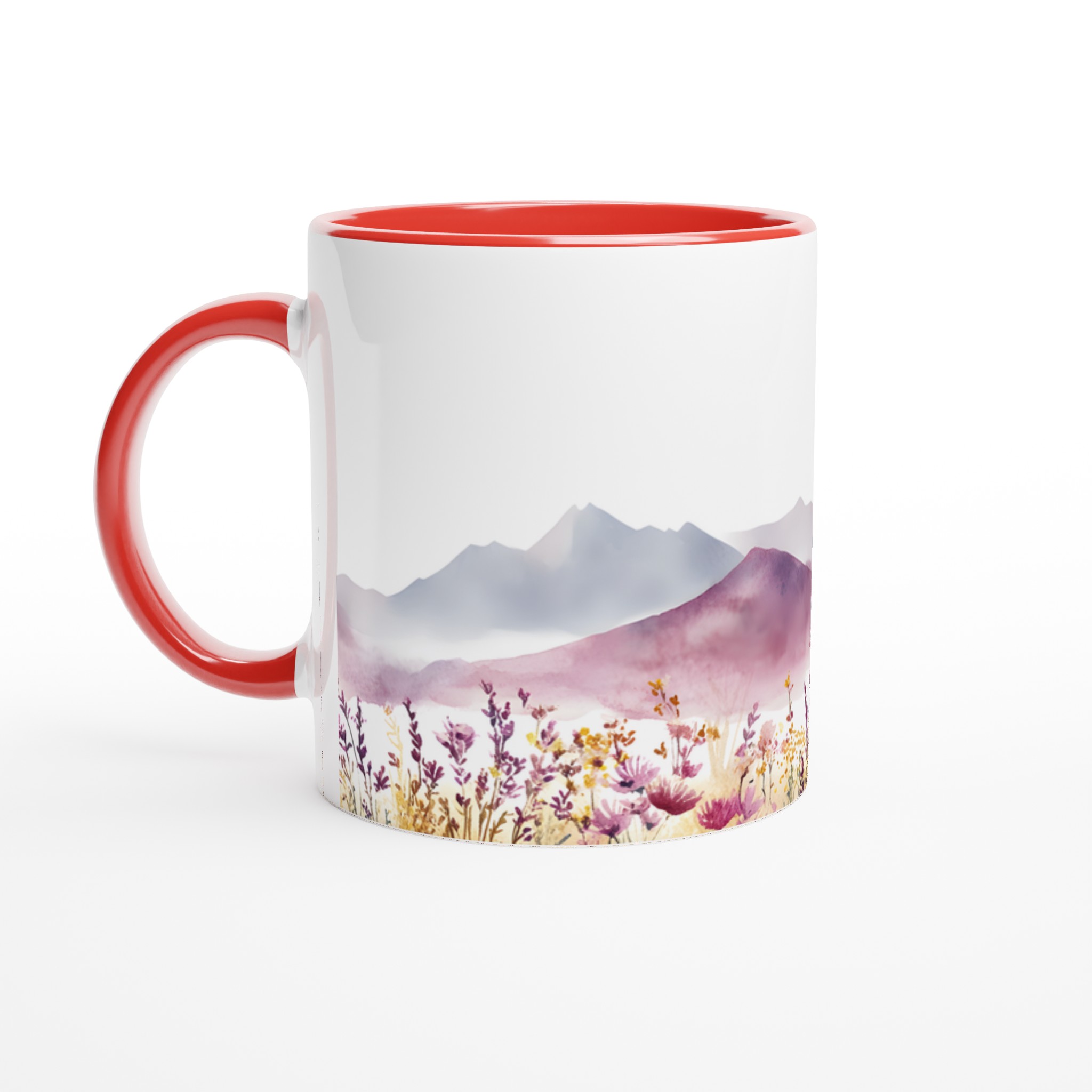 Akvarell Berg och Vildblommor Keramikmugg – En touch av lugn i din vardag 5 d09a59f1-11d6-47b1-a5a2-c8f6fcb42f95